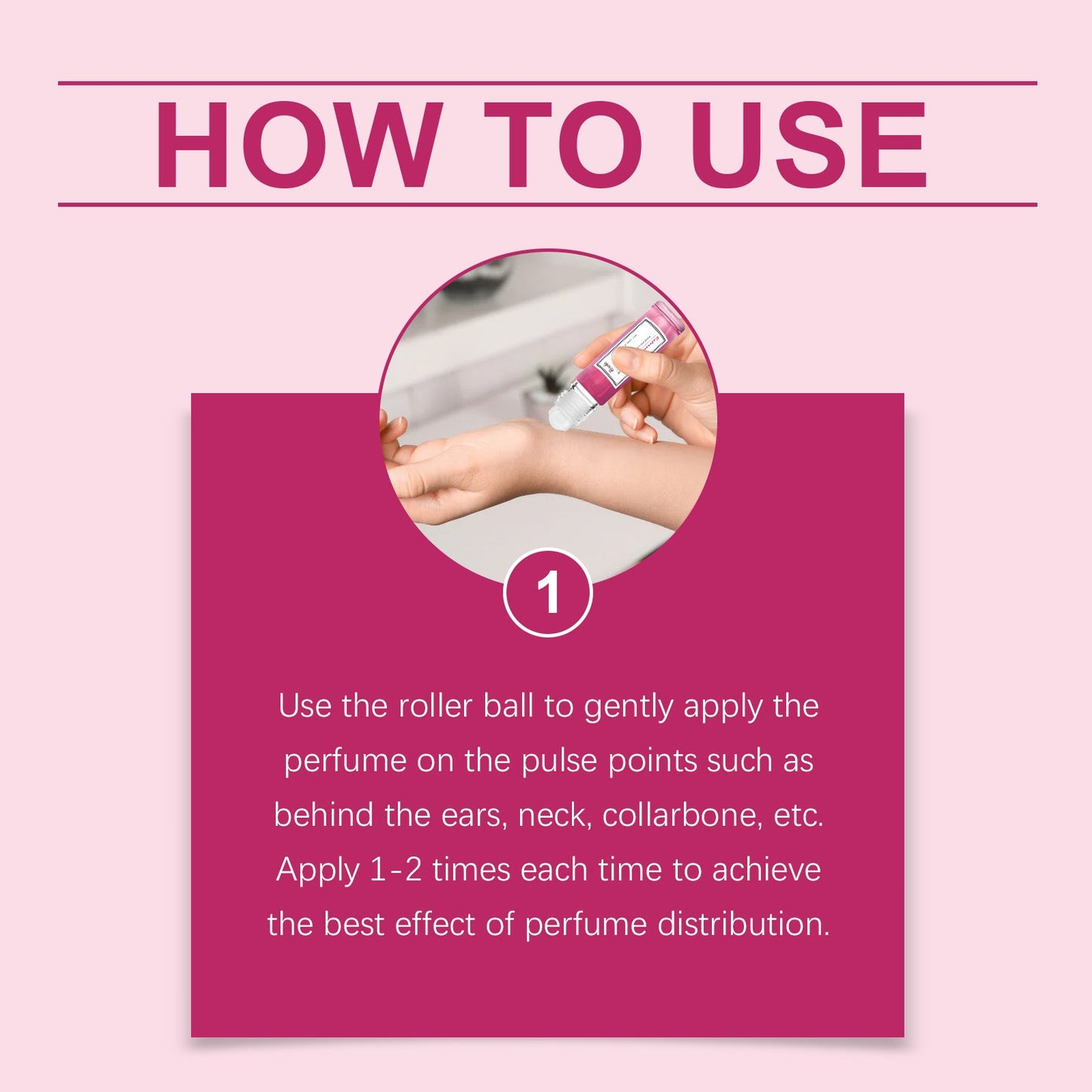 Rose Women's Ball Fragrance, Fresh Light Fragrance Exudes Charm Keep Fragrance Portable Couple Dating Perfume