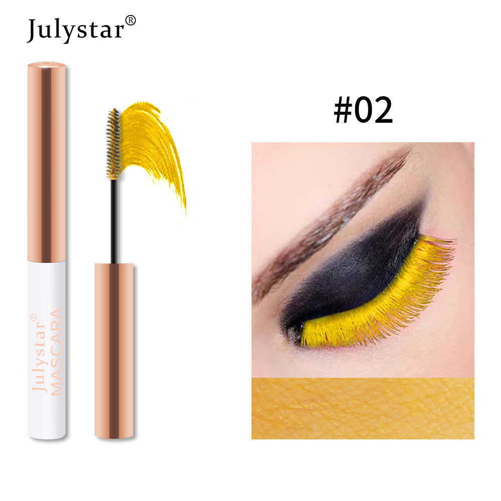 Eyelash Foundation Cream Waterproof Anti Sweat Not Dizzy Dye Slender Long Curl Warped Thick Color Mascara