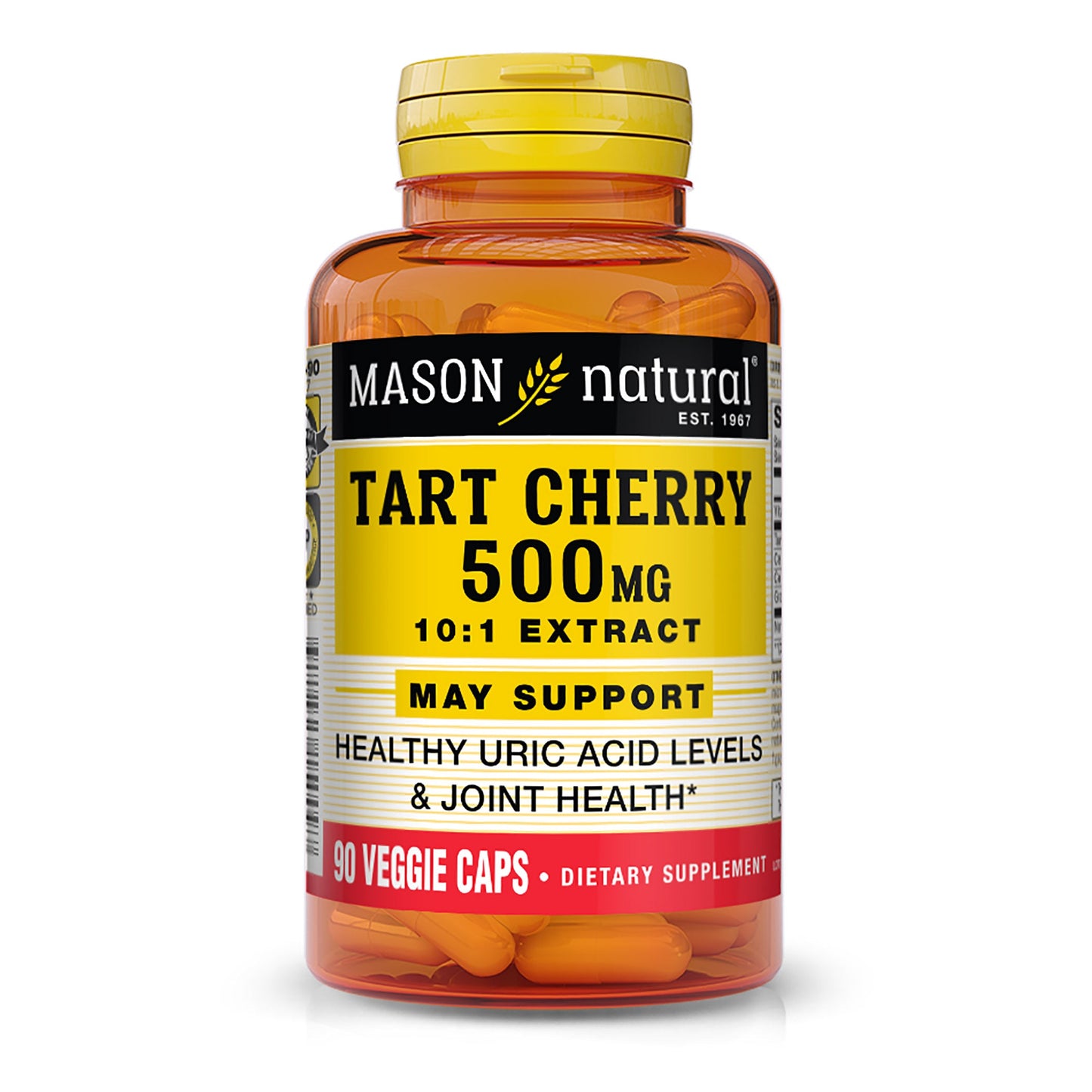 Mason Natural® Tart Cherry 500 mg - Joint Health & Antioxidant Support - 90 Capsules