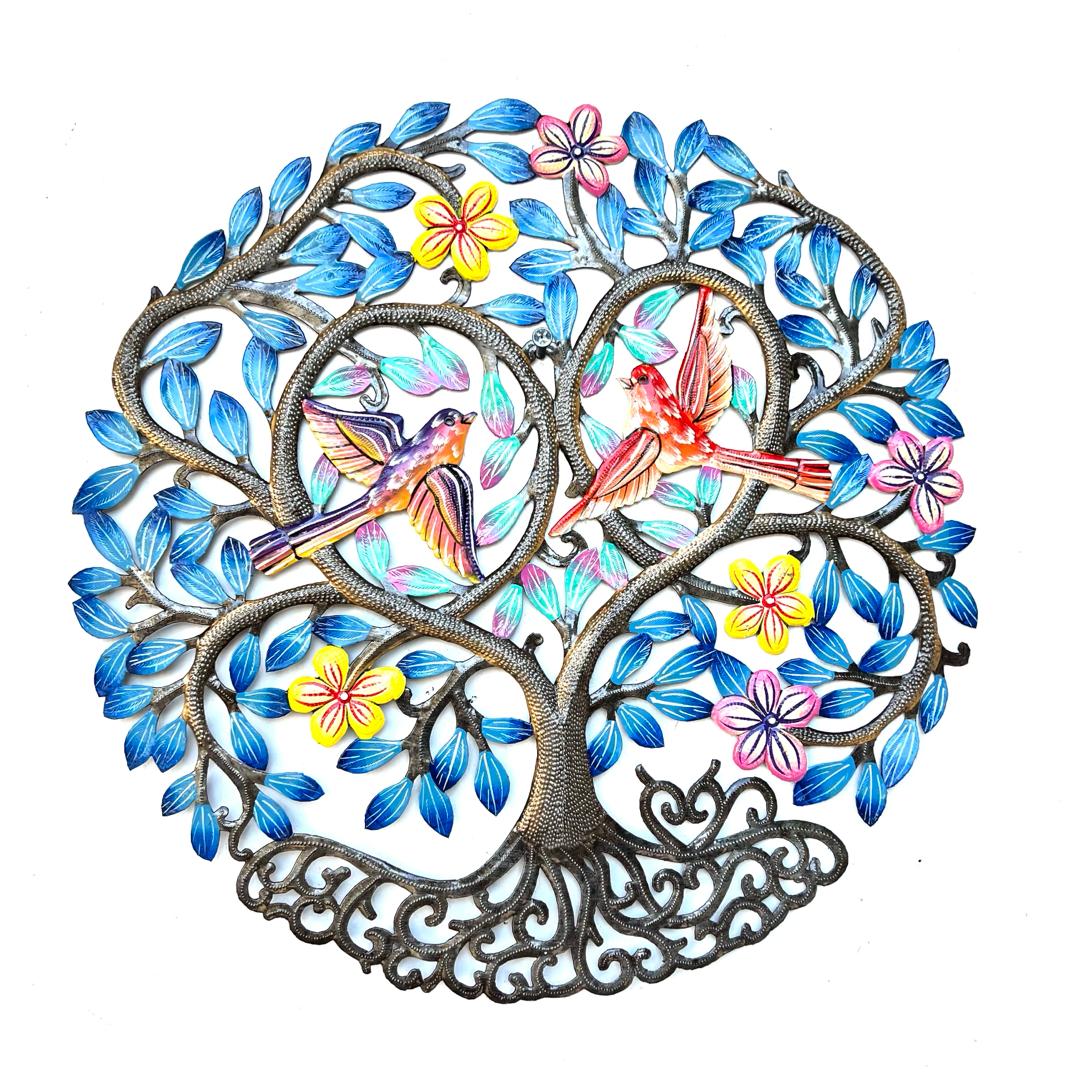 Derat Blue Tree of Life with Birds