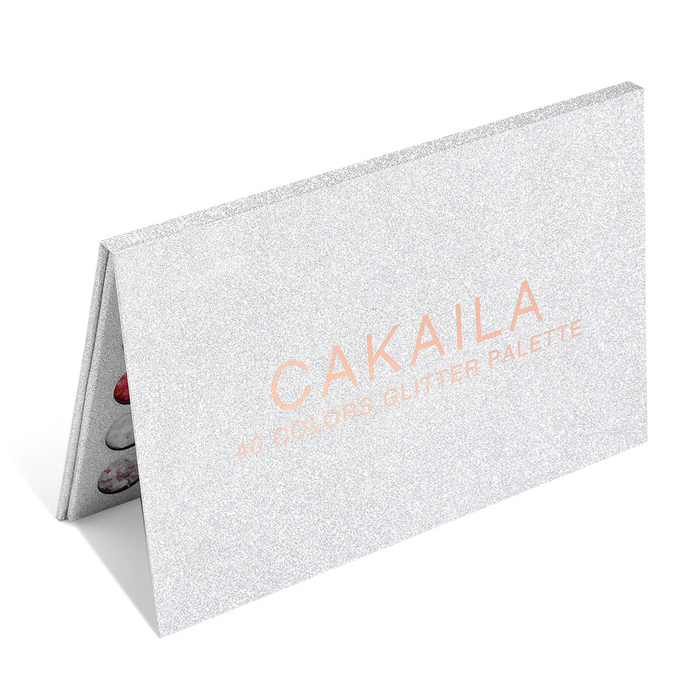 CAKAILA 40 Colors Eye Shadow Gold Powder Glitter Curry Cream Diamond Glitter Eyeshadow Palette