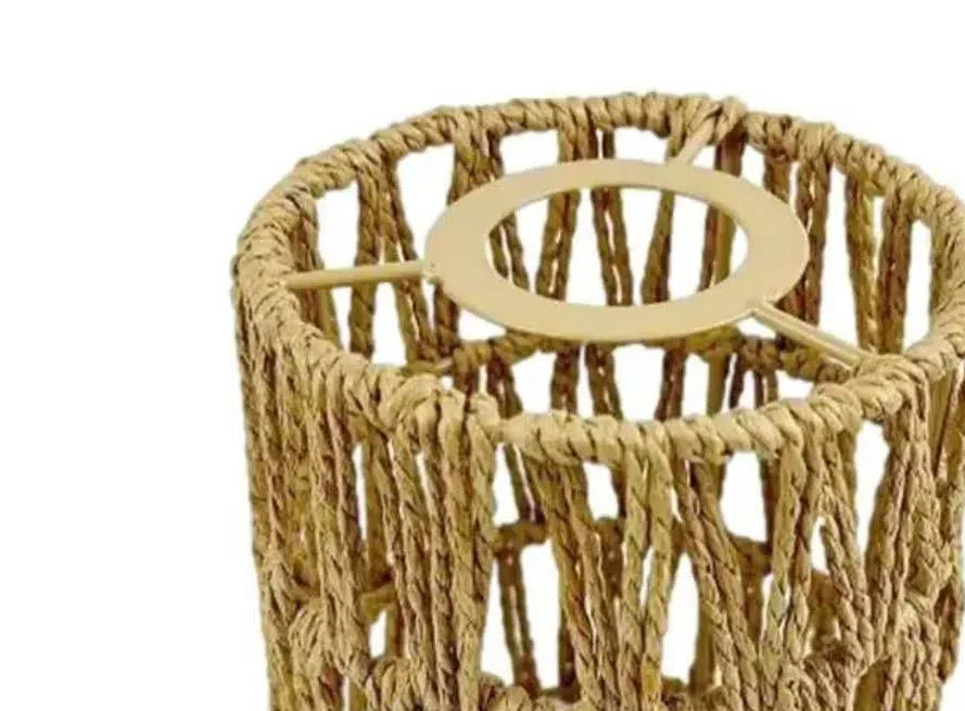 Paper rope lampshade hand woven bamboo lampshade Bohemian style lampshade 