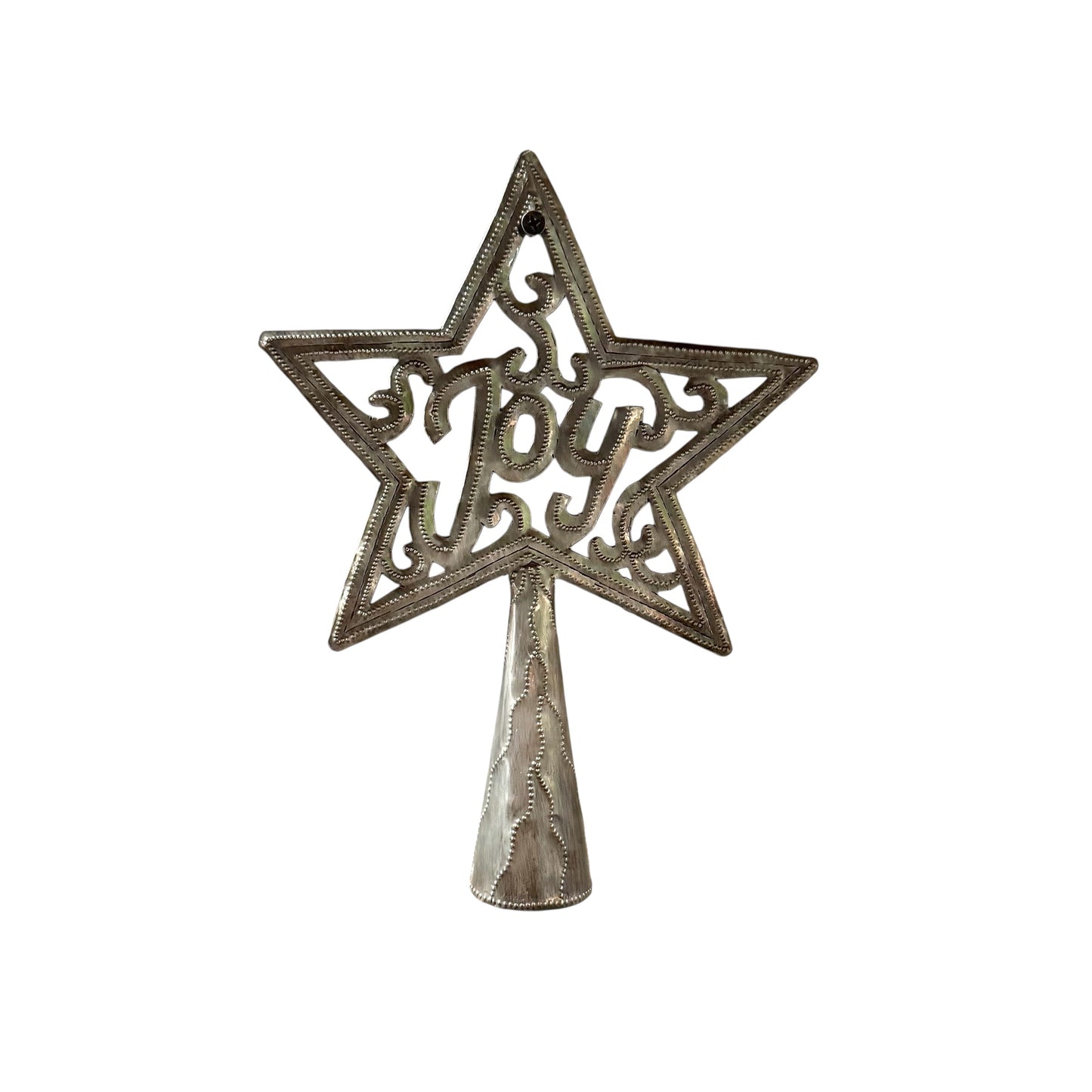 Metal Tree Topper- Joy