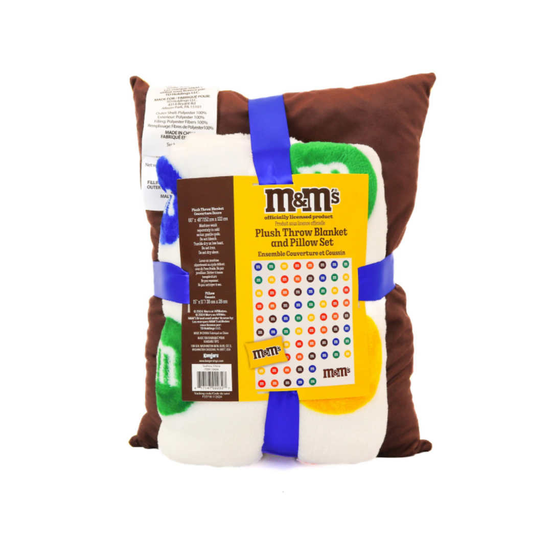 M&M’s Throw and Rectangular Pillow – 2-in-1 Pack (20 oz)