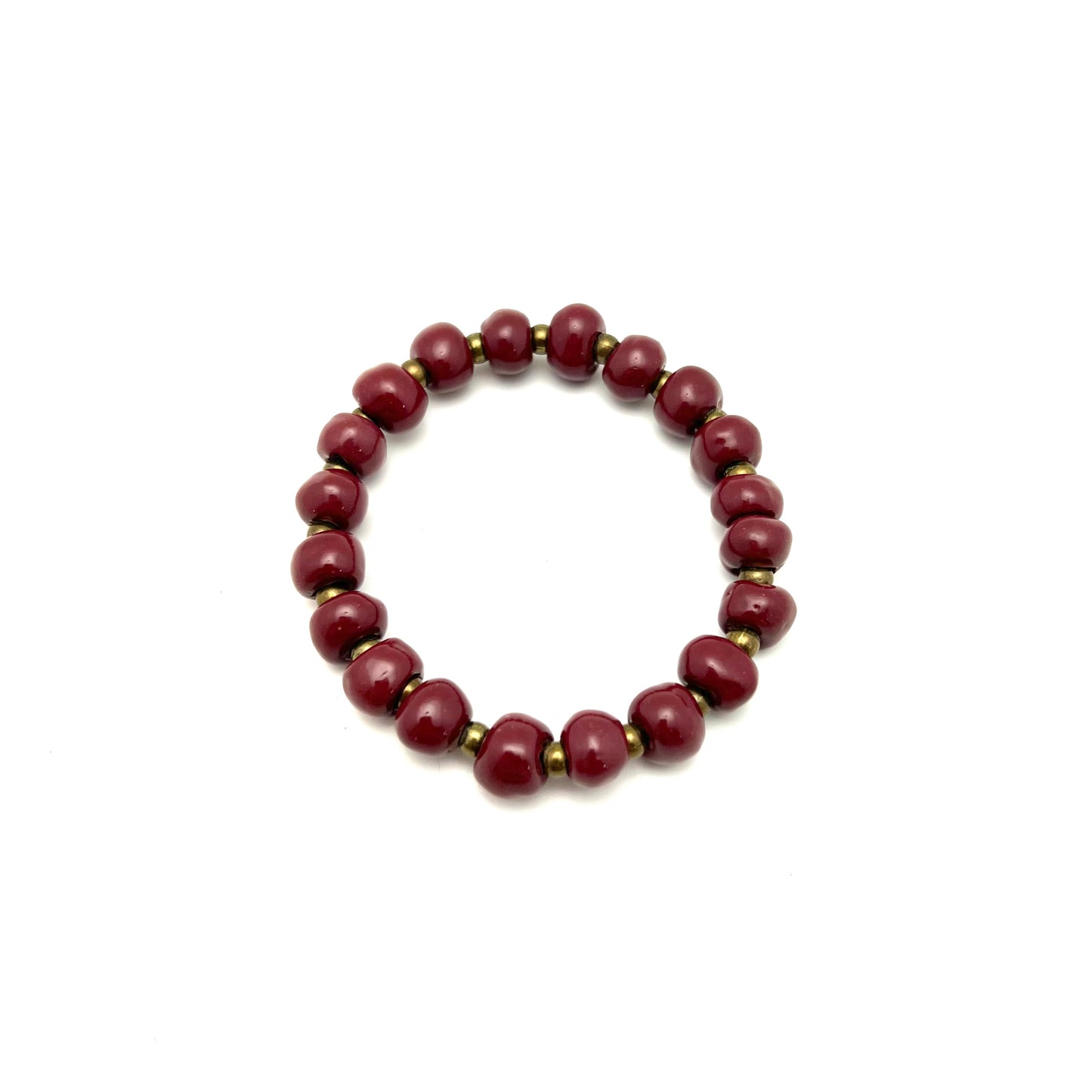 Simple Ceramic Bracelet- Very Berry