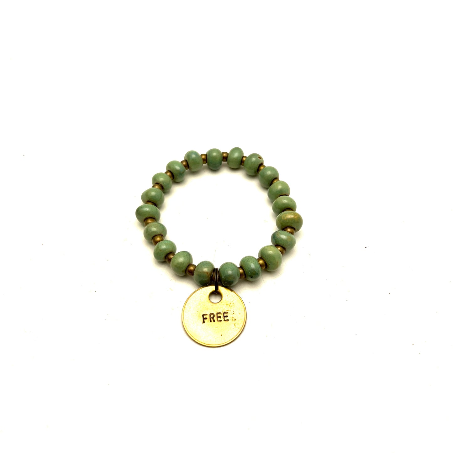 Ceramic Charm Bracelet - Seagreen Free