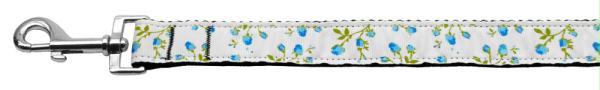 Mirage Pet Products 125-020 1004BL Roses Nylon Ribbon Leash Blue 1 inc