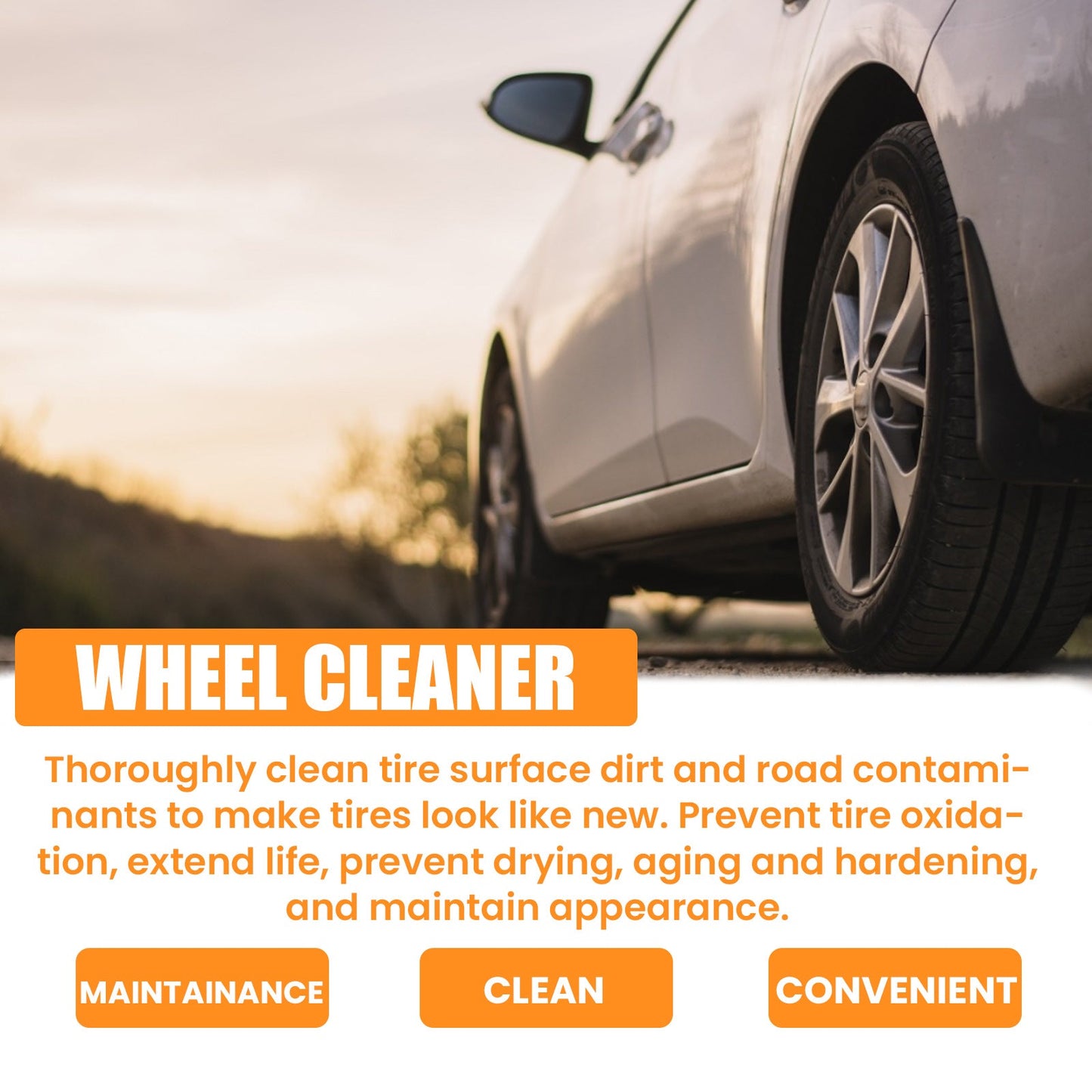 Car Tire Cleaner, Auto Paint Tire Rust Remover Maintenance Retreading Cleaner