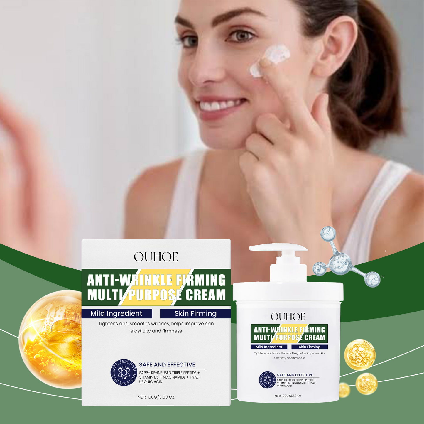 Firming And Moisturizing Anti-Wrinkle Cream, Delicate Firming And Moisturizing Moisturizing Cream Gently Care For The