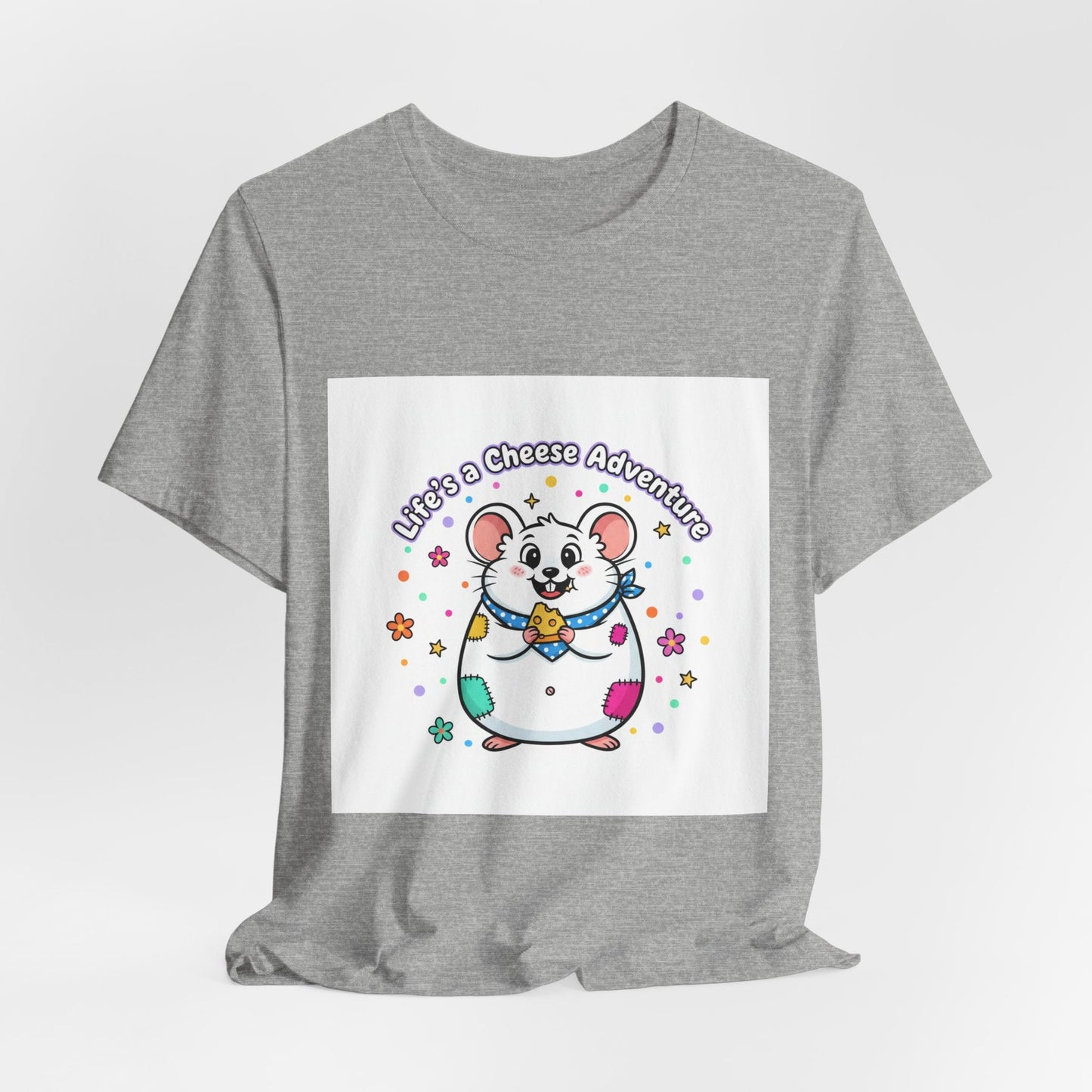 Cheese Adventure Mouse Tee | Rodent-core, quirky animal design