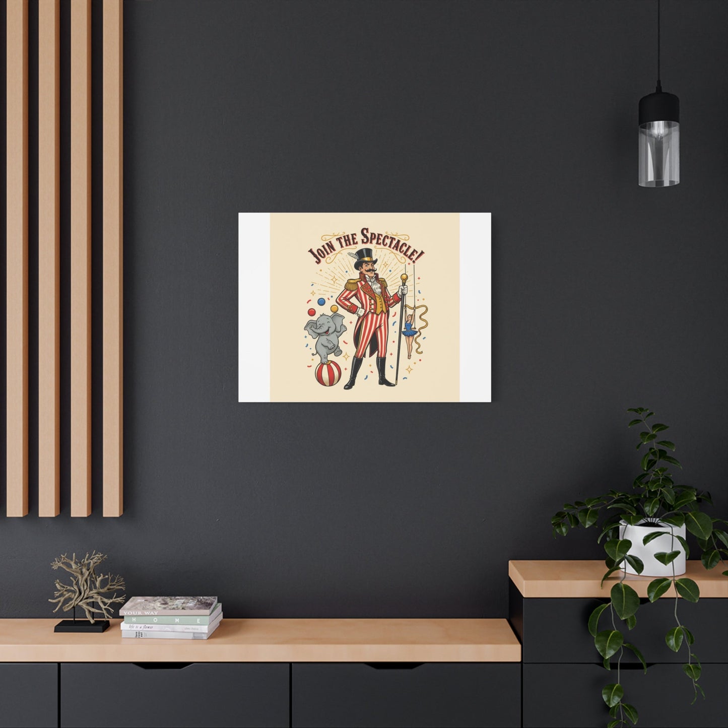 Join the Spectacle Circus Art Print | Matte Canvas, Stretched, Vintage Carnival Design