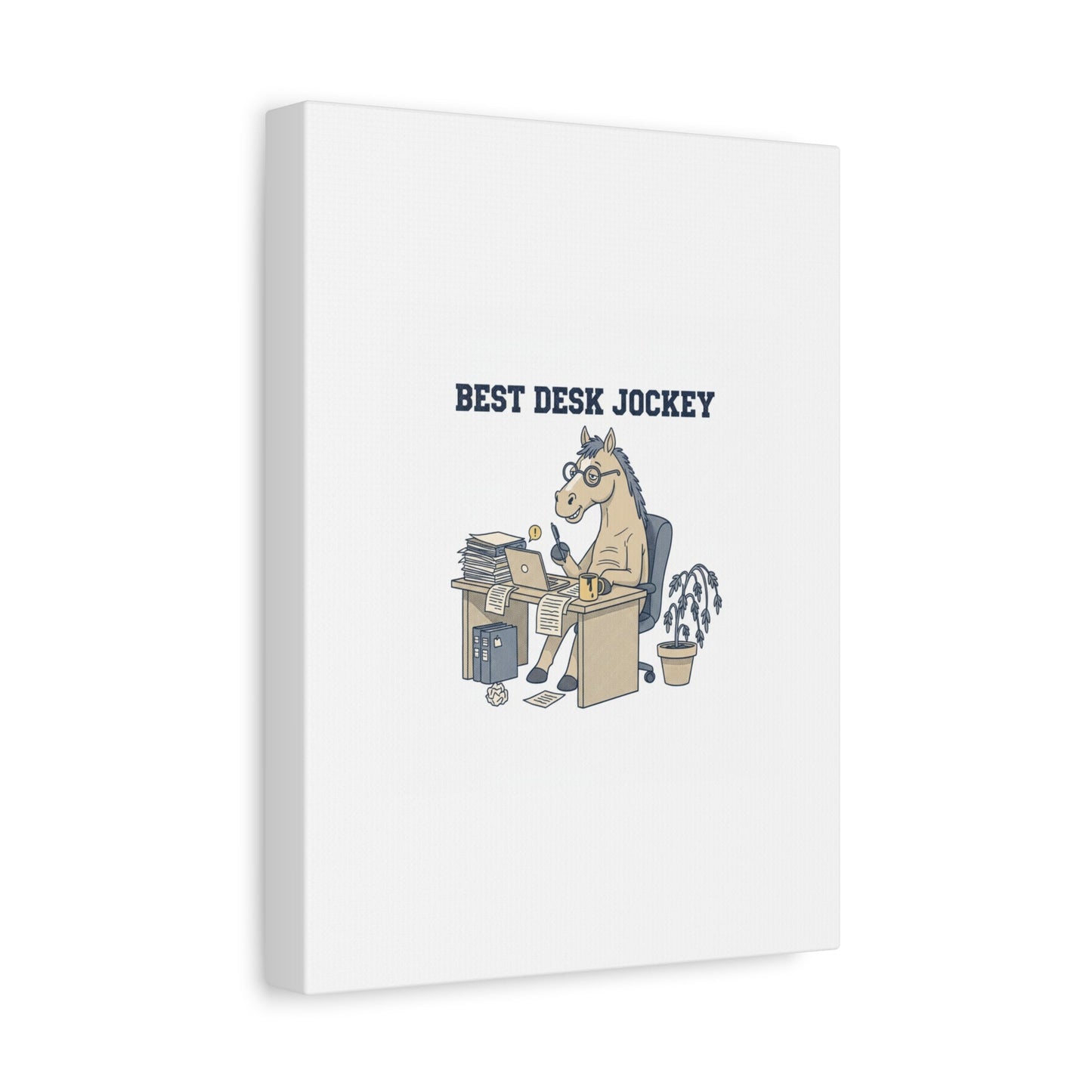 Best Desk Jockey Canvas, Workhorse Office Art | Corporate Burnout Parody