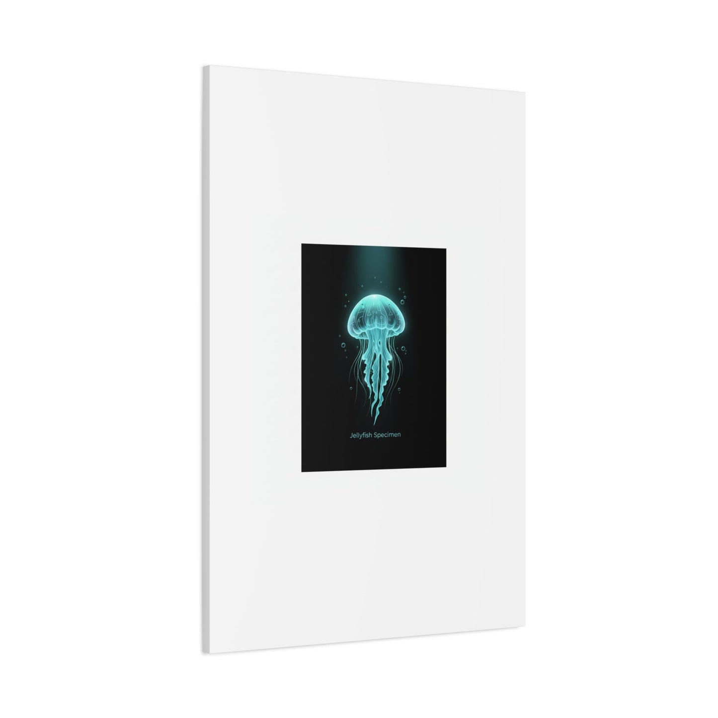 Bioluminescent Jellyfish Art Canvas | Deep Sea Aesthetic, Neon Glow