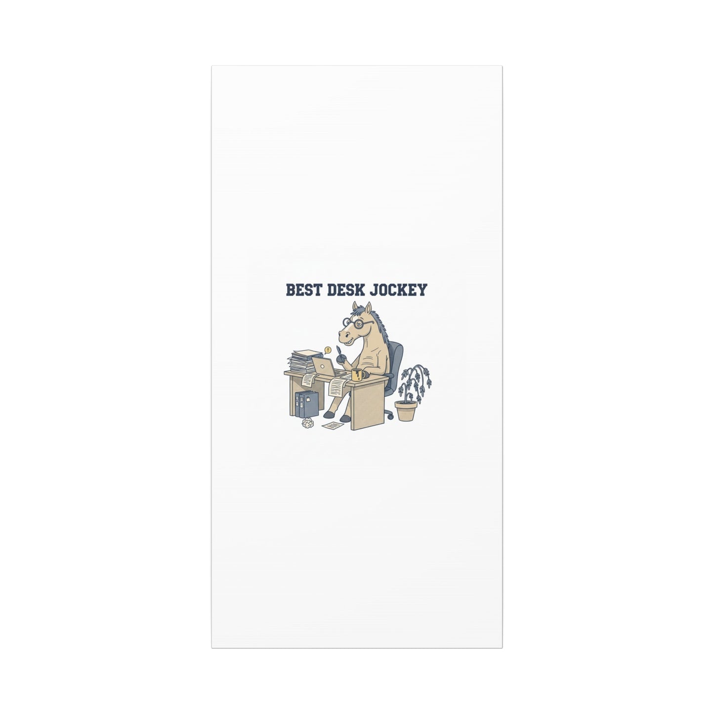 Best Desk Jockey Canvas, Workhorse Office Art | Corporate Burnout Parody