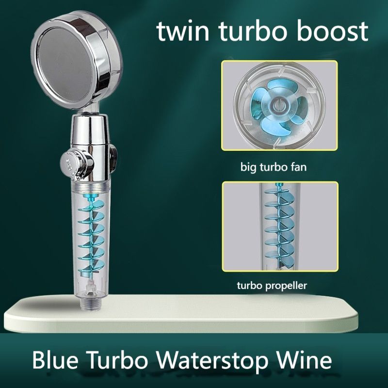 Supercharged Shower Water Purification Filtration Bathroom Shower Head Hand Held Shower Shower Head Double Large Turbo Cyclone