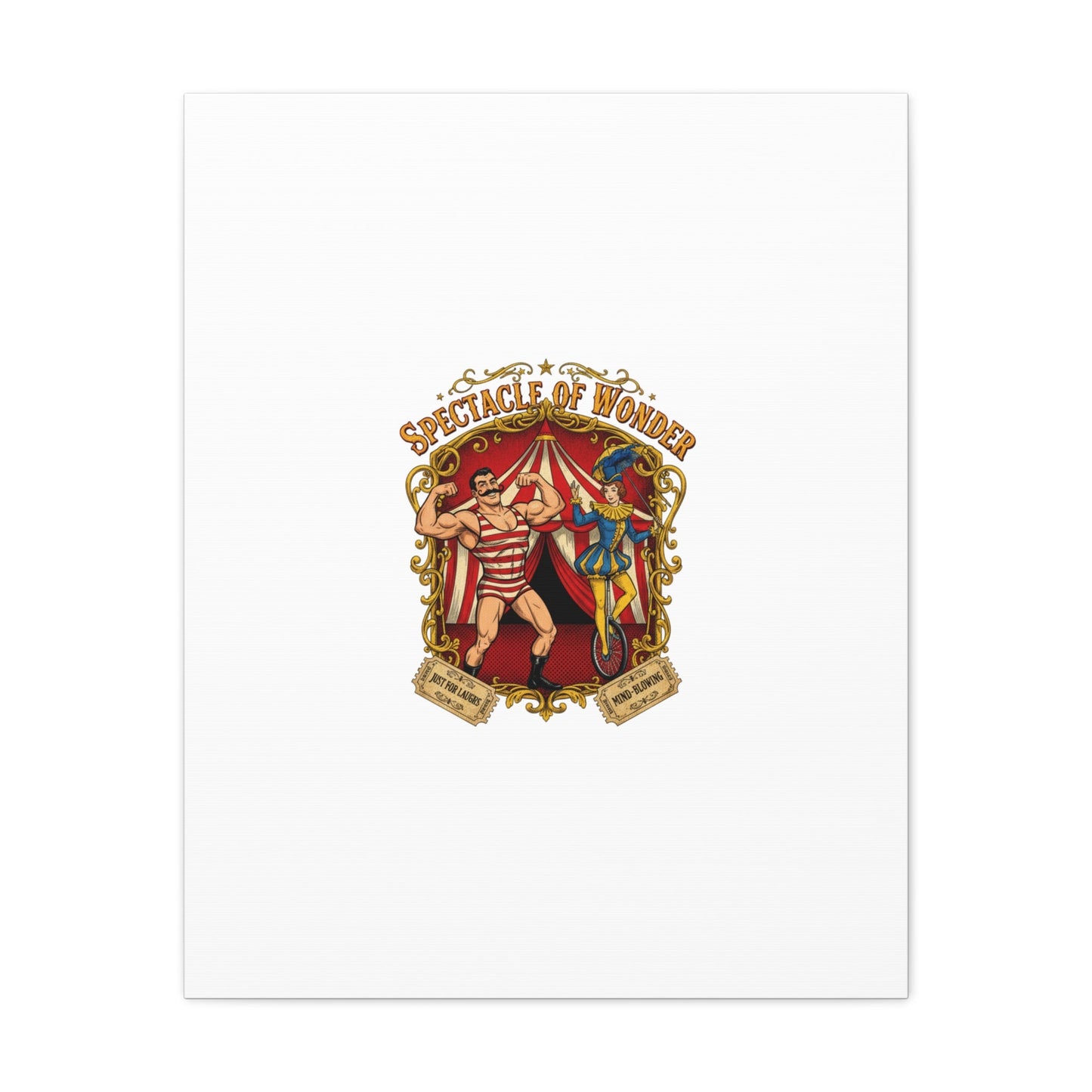Spectacle of Wonder Circus Art Print, Canvas | Vintage Carnival Design