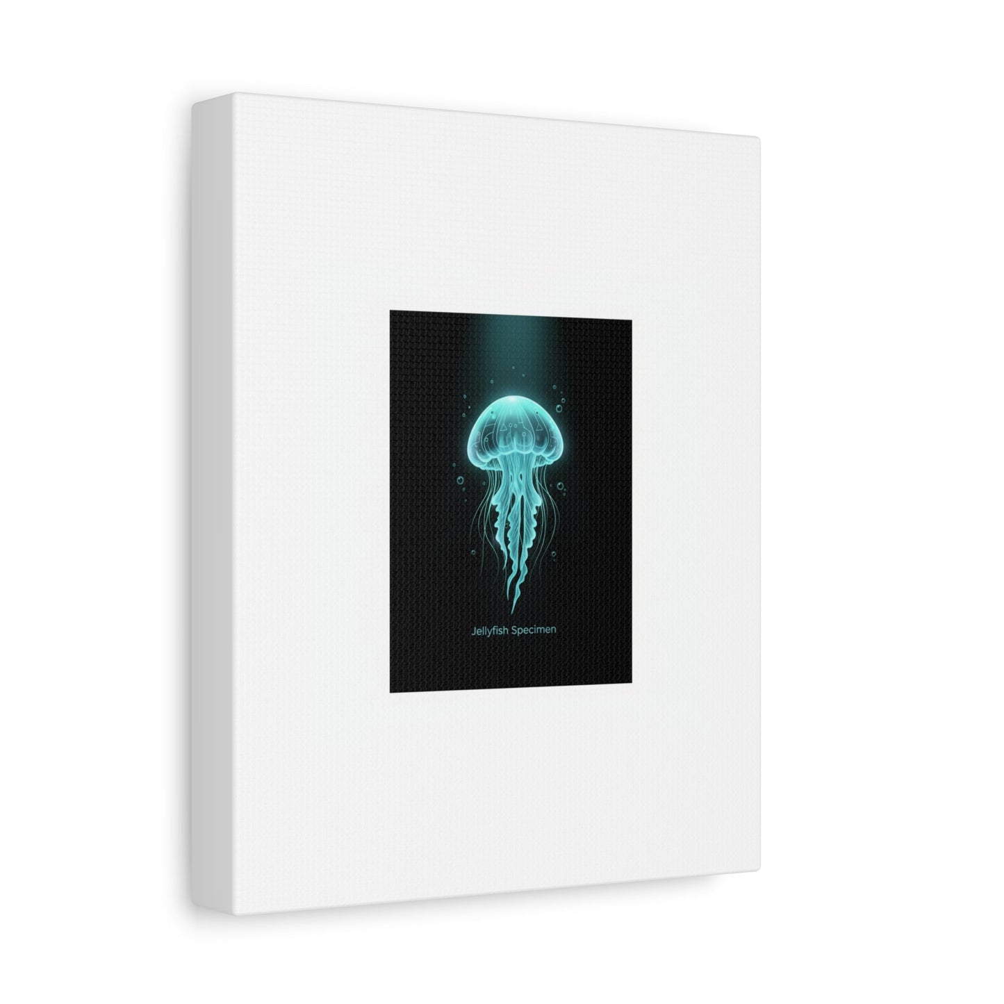 Bioluminescent Jellyfish Art Canvas | Deep Sea Aesthetic, Neon Glow
