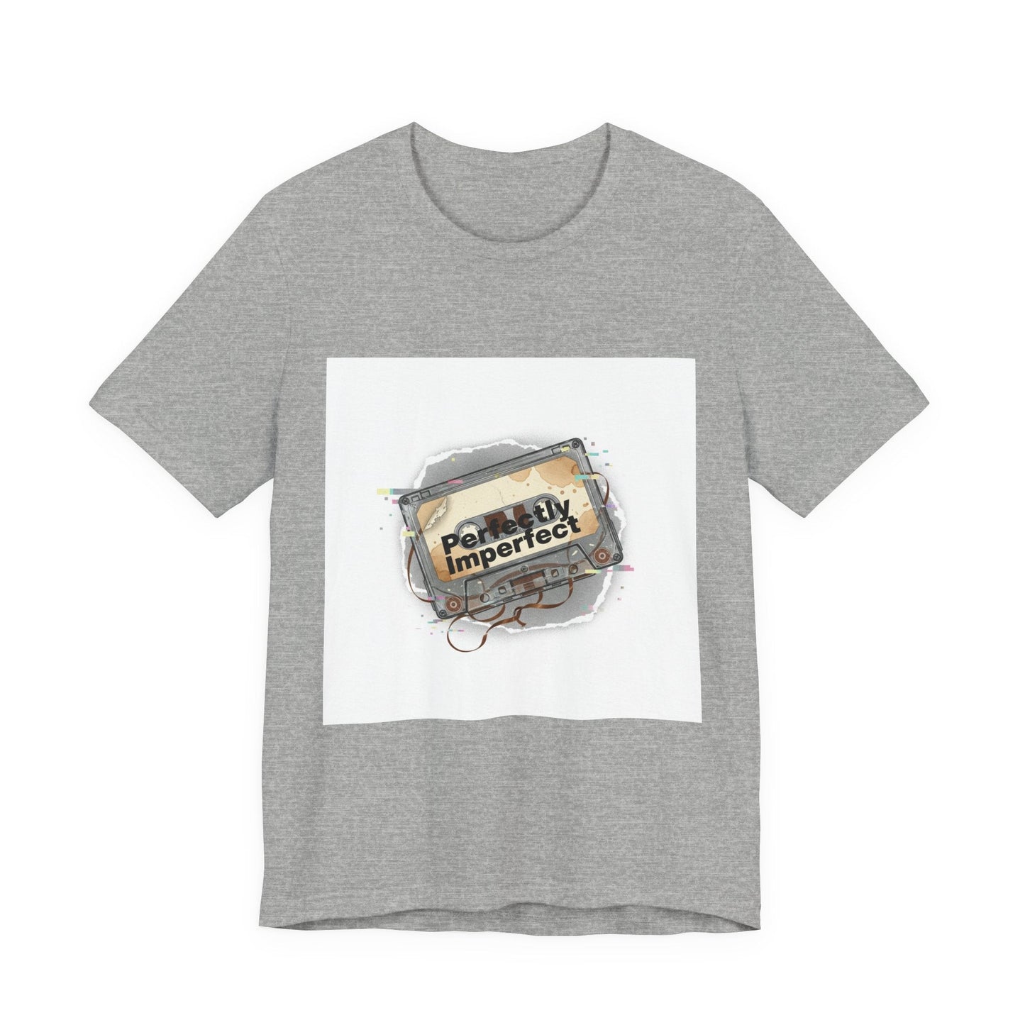 Glitch Cassette 'Perfectly Imperfect' Tee | glitch art shirt, retro tech nostalgic