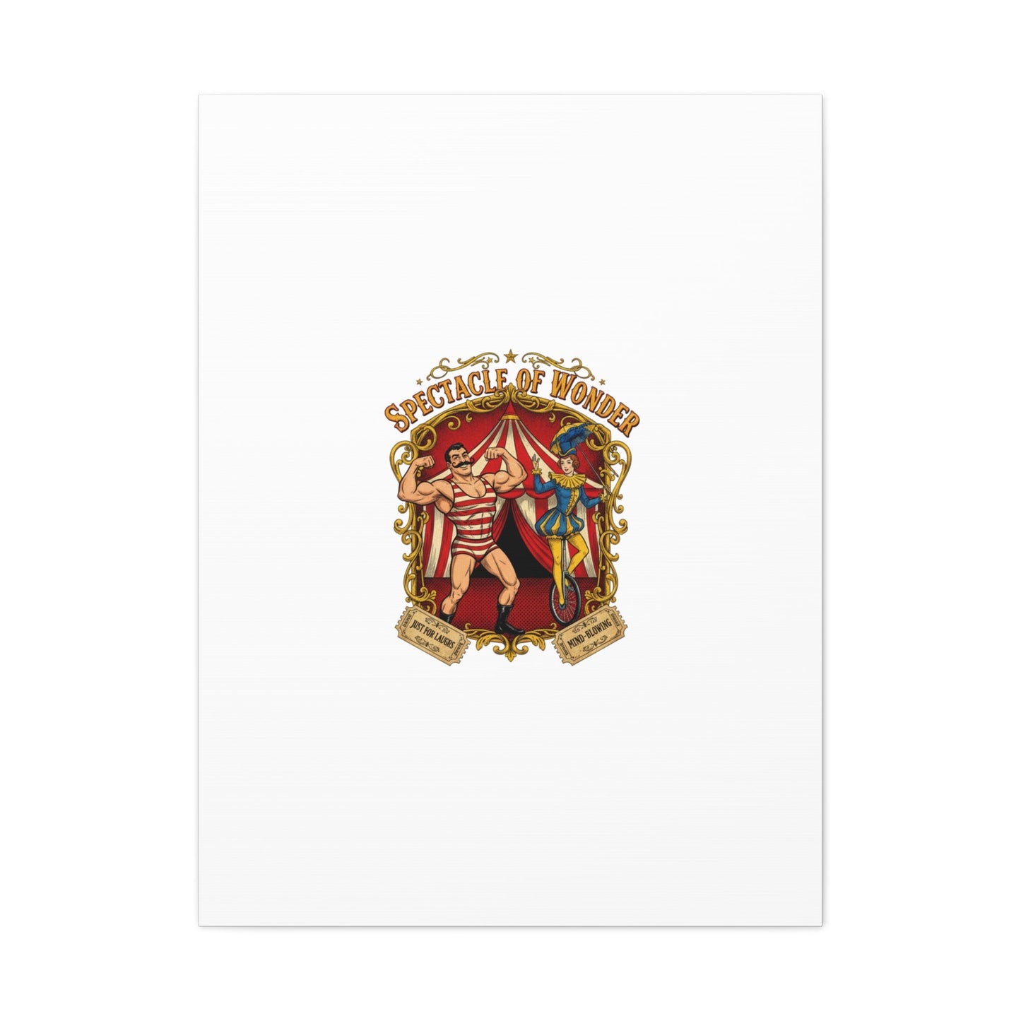 Spectacle of Wonder Circus Art Print, Canvas | Vintage Carnival Design