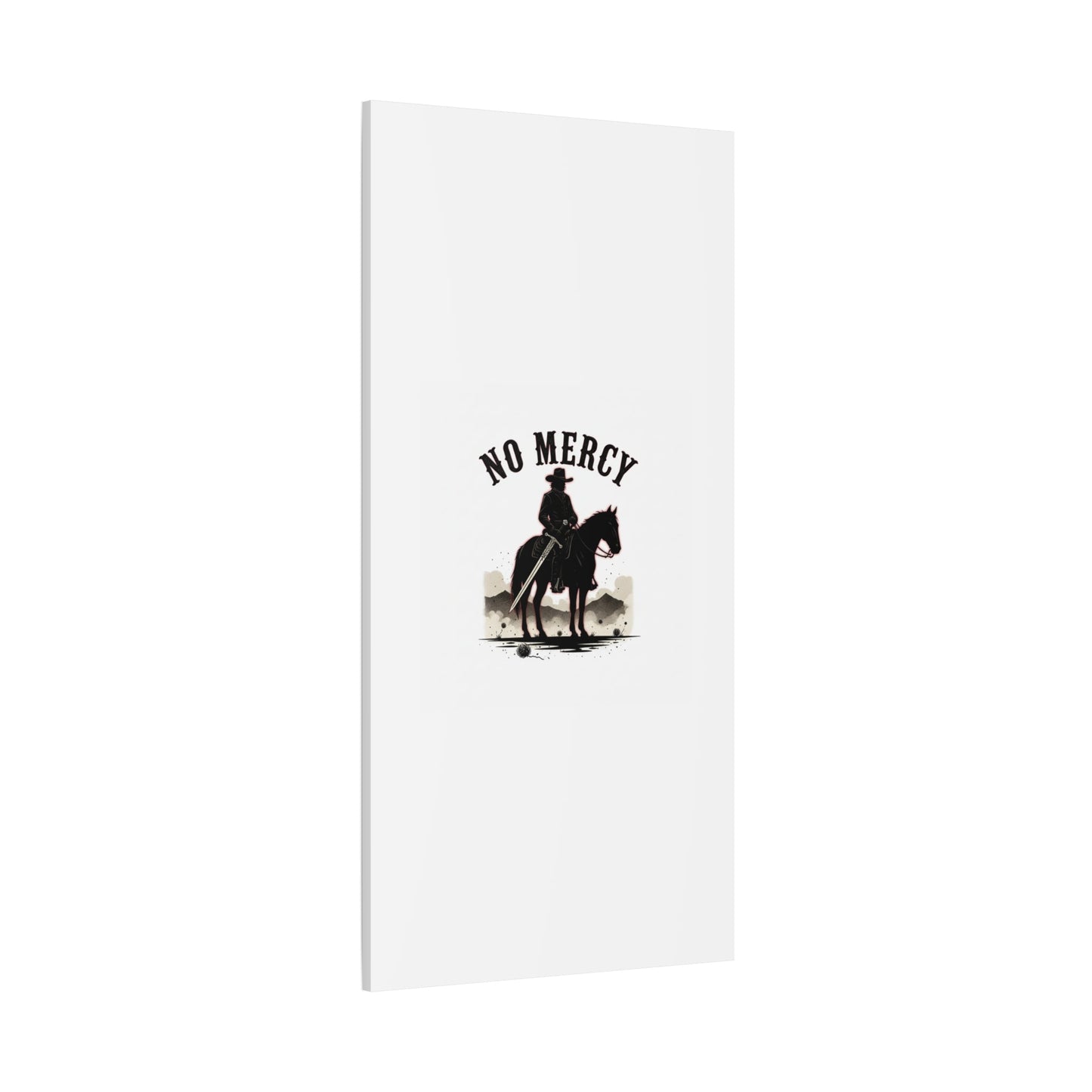No Mercy Cowboy Skull Canvas | western skull art, gothic Americana