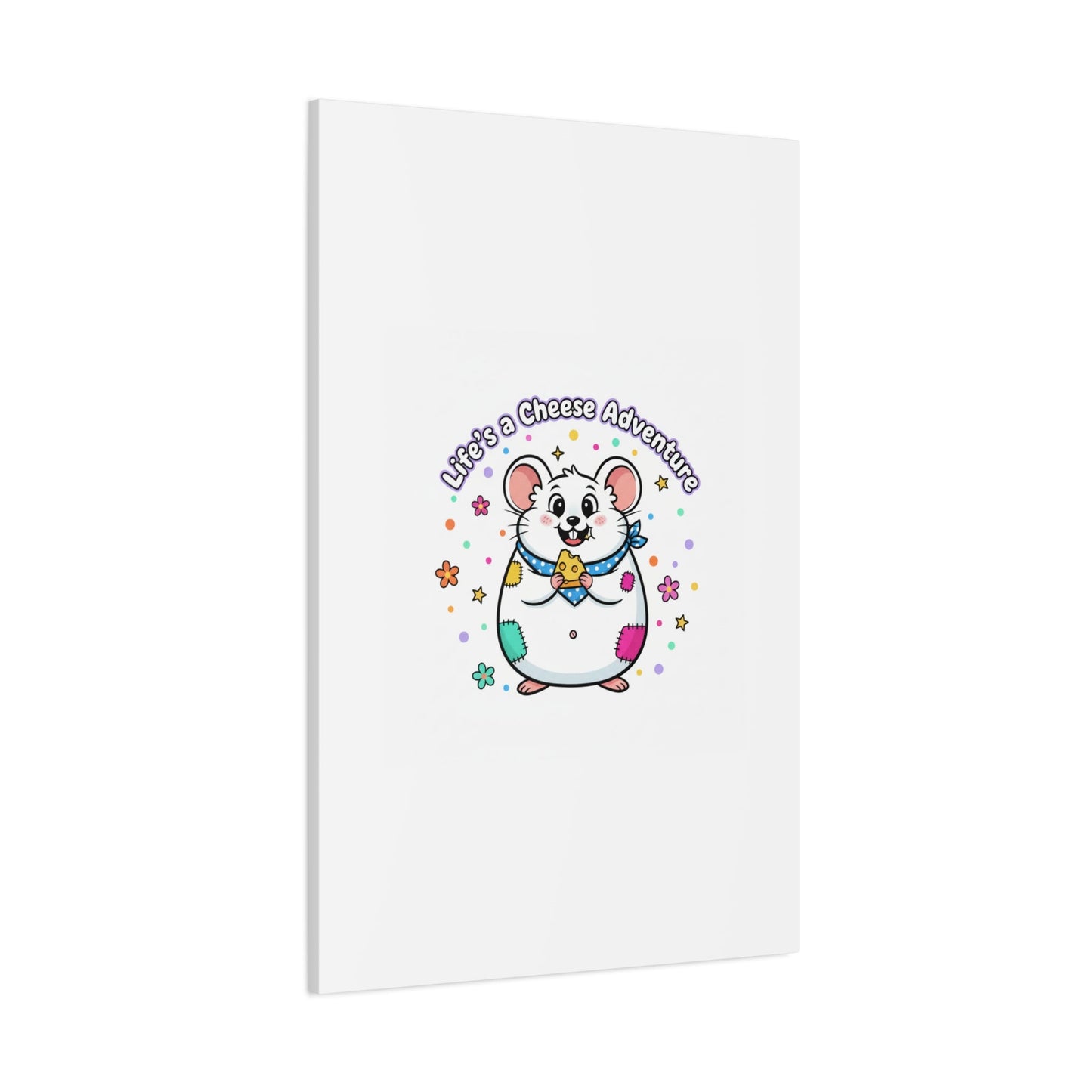 Life's a Cheese Adventure Canvas | Rodent-Core rat art print