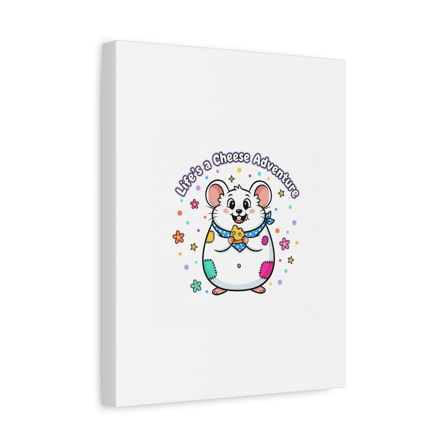 Life's a Cheese Adventure Canvas | Rodent-Core rat art print