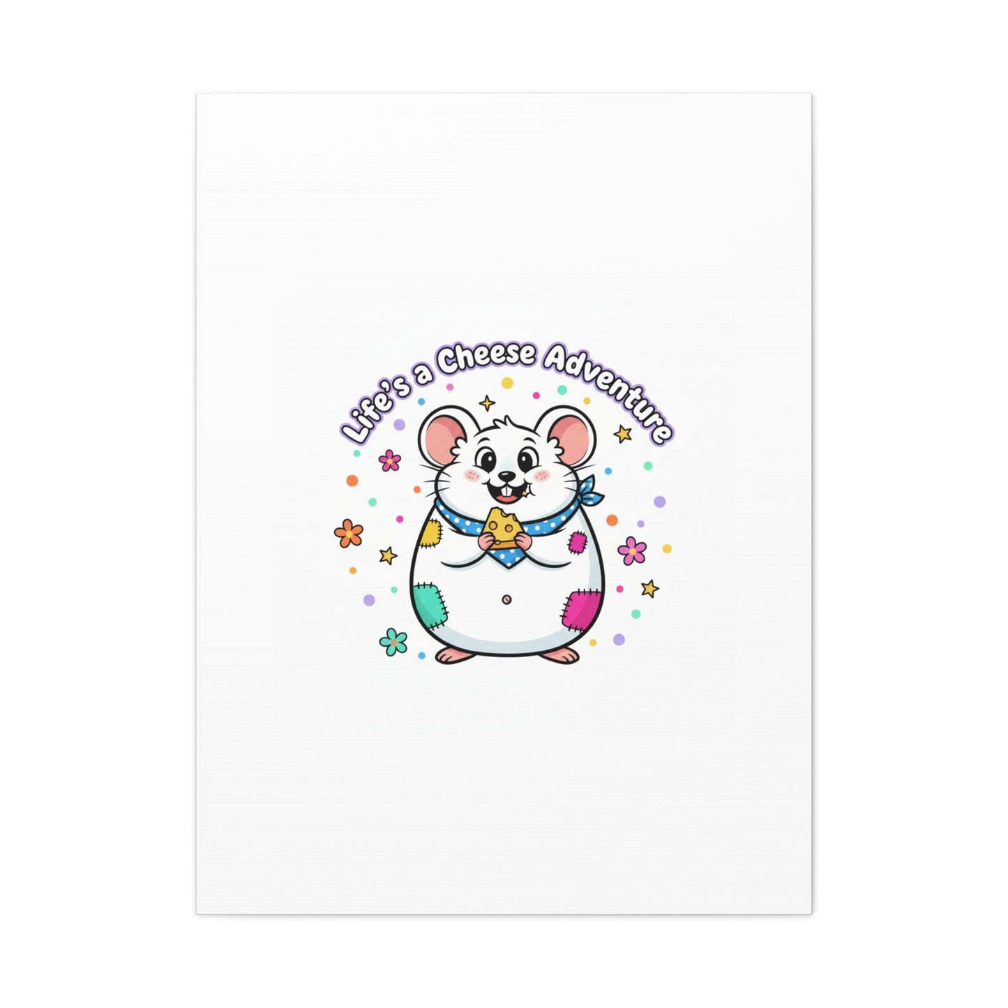 Life's a Cheese Adventure Canvas | Rodent-Core rat art print