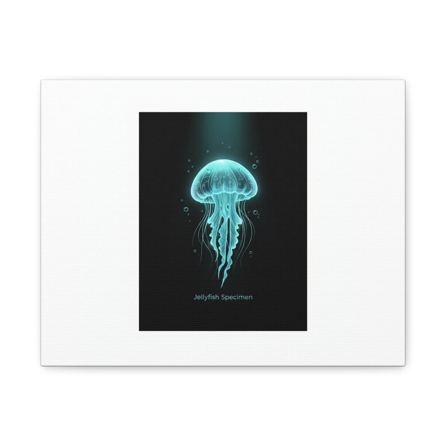 Bioluminescent Jellyfish Art Canvas | Deep Sea Aesthetic, Neon Glow