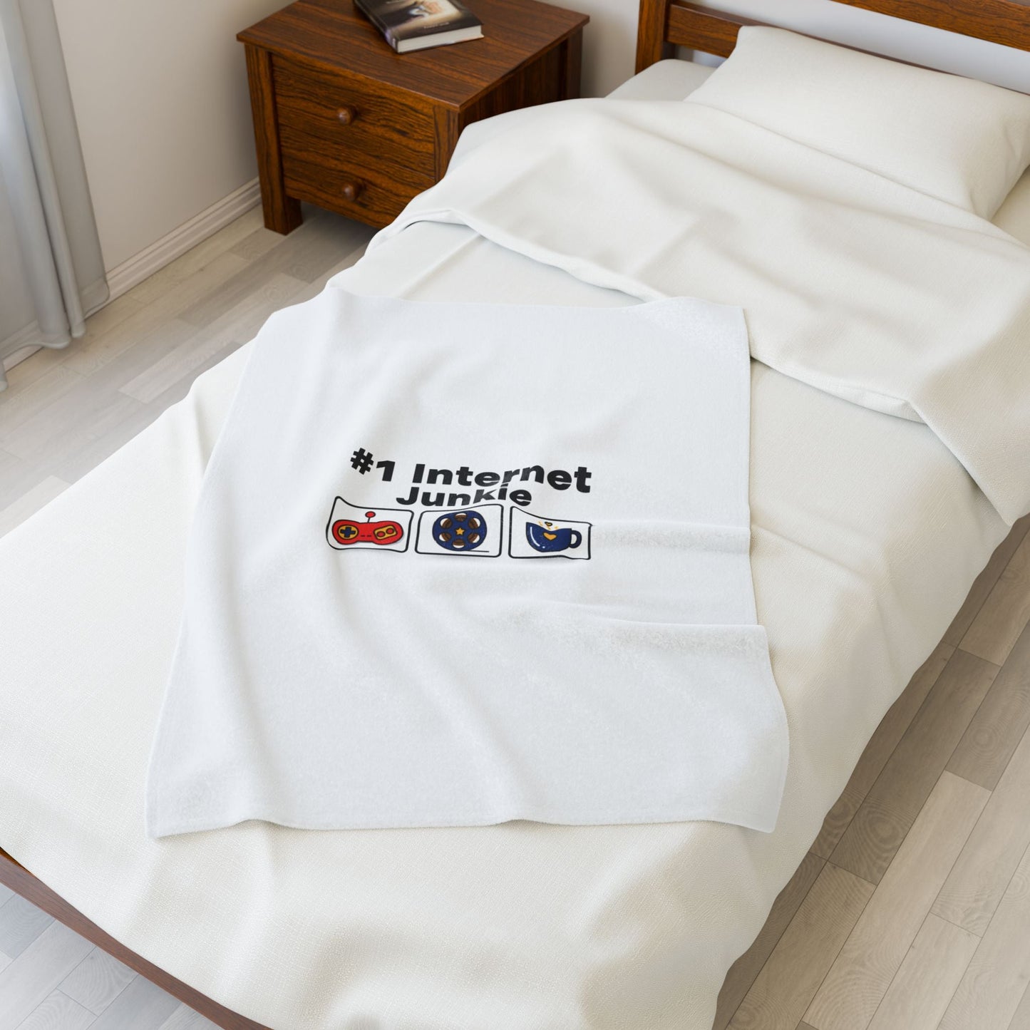 #1 Internet Junkie Velveteen Plush Blanket | Top-List Ranking Graphic, List Lover