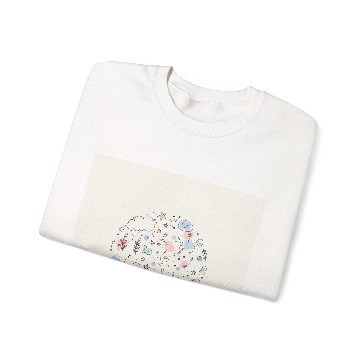 Hand-Drawn Doodle Circle Sweatshirt | line drawing, sketch pattern
