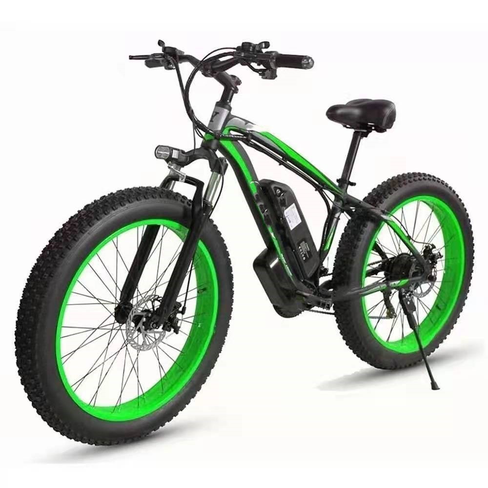 Electric Mountain Bike with 21-Speed Gear System - Lithium Battery for Snow and Off-Road Adventures