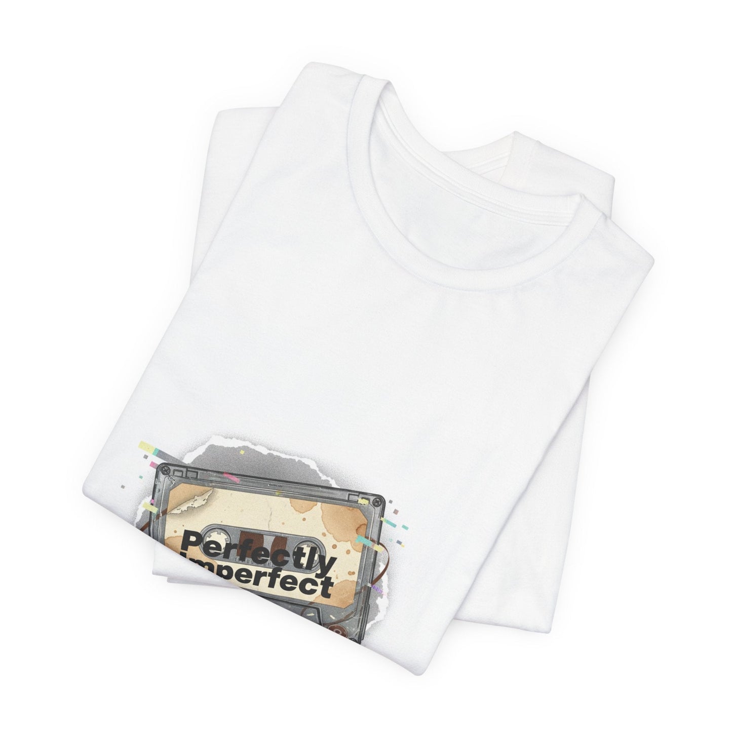 Glitch Cassette 'Perfectly Imperfect' Tee | glitch art shirt, retro tech nostalgic