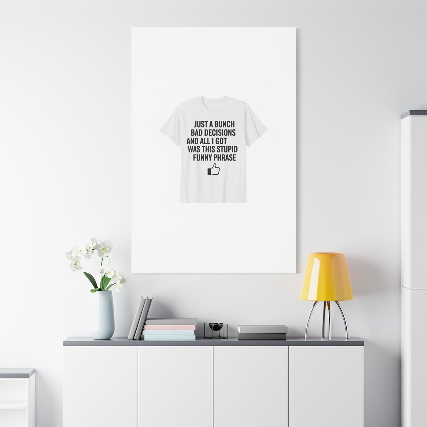 self-deprecating quote Canvas | sarcastic introvert wall art, anxiety humor