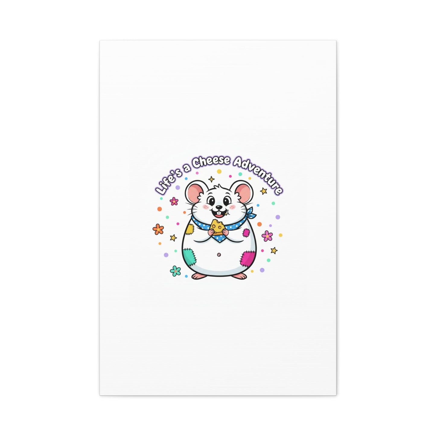 Life's a Cheese Adventure Canvas | Rodent-Core rat art print