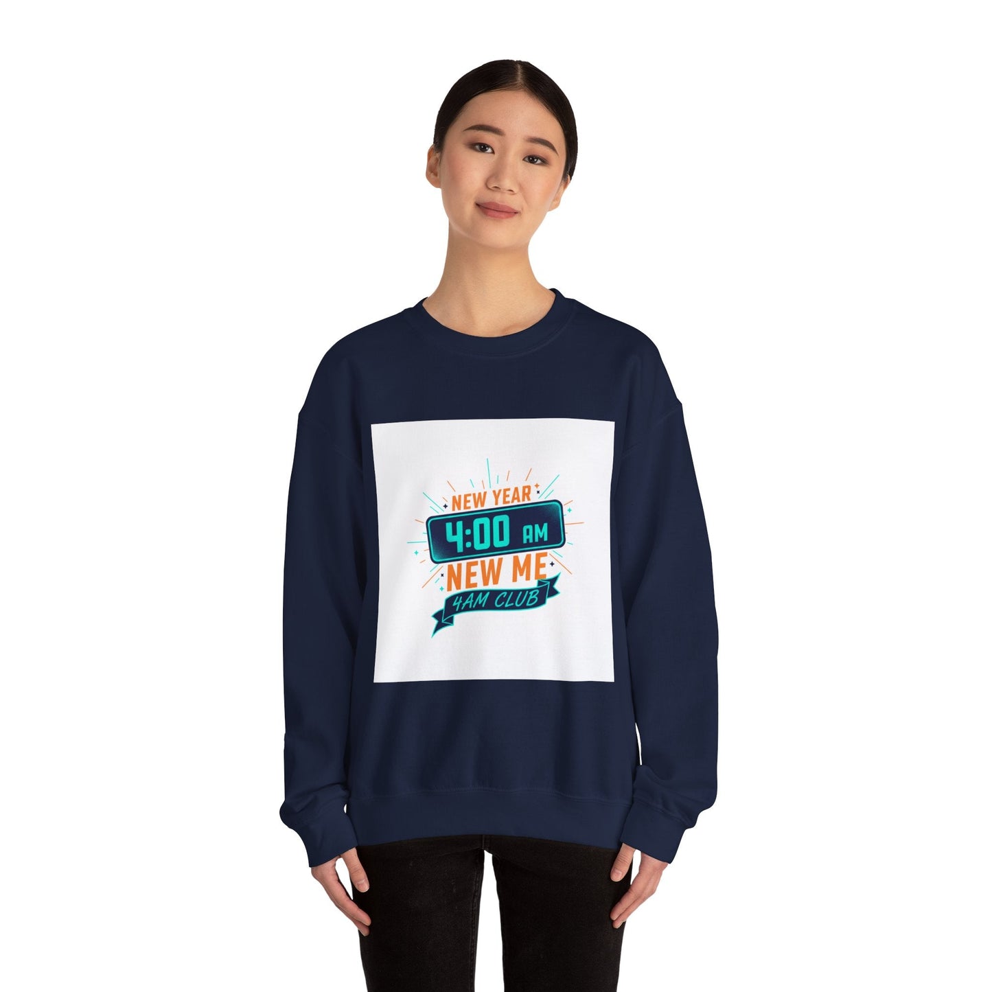 New Year 4:00 AM New Me Crewneck Sweatshirt | Holiday Apparel, Festive Sweater Look