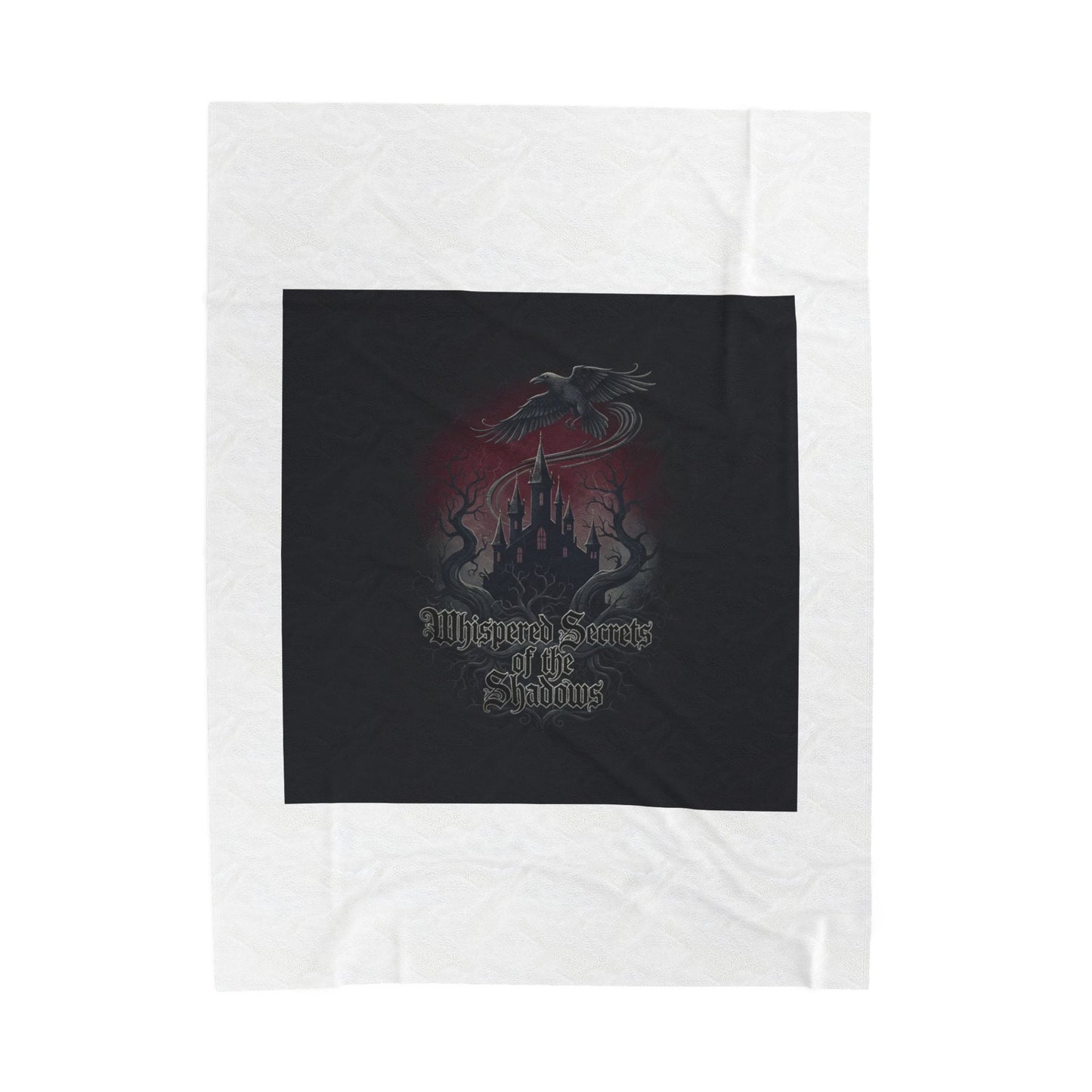 Medieval Castle Raven Velvet Throw Blanket | Castlecore, Dark Academia