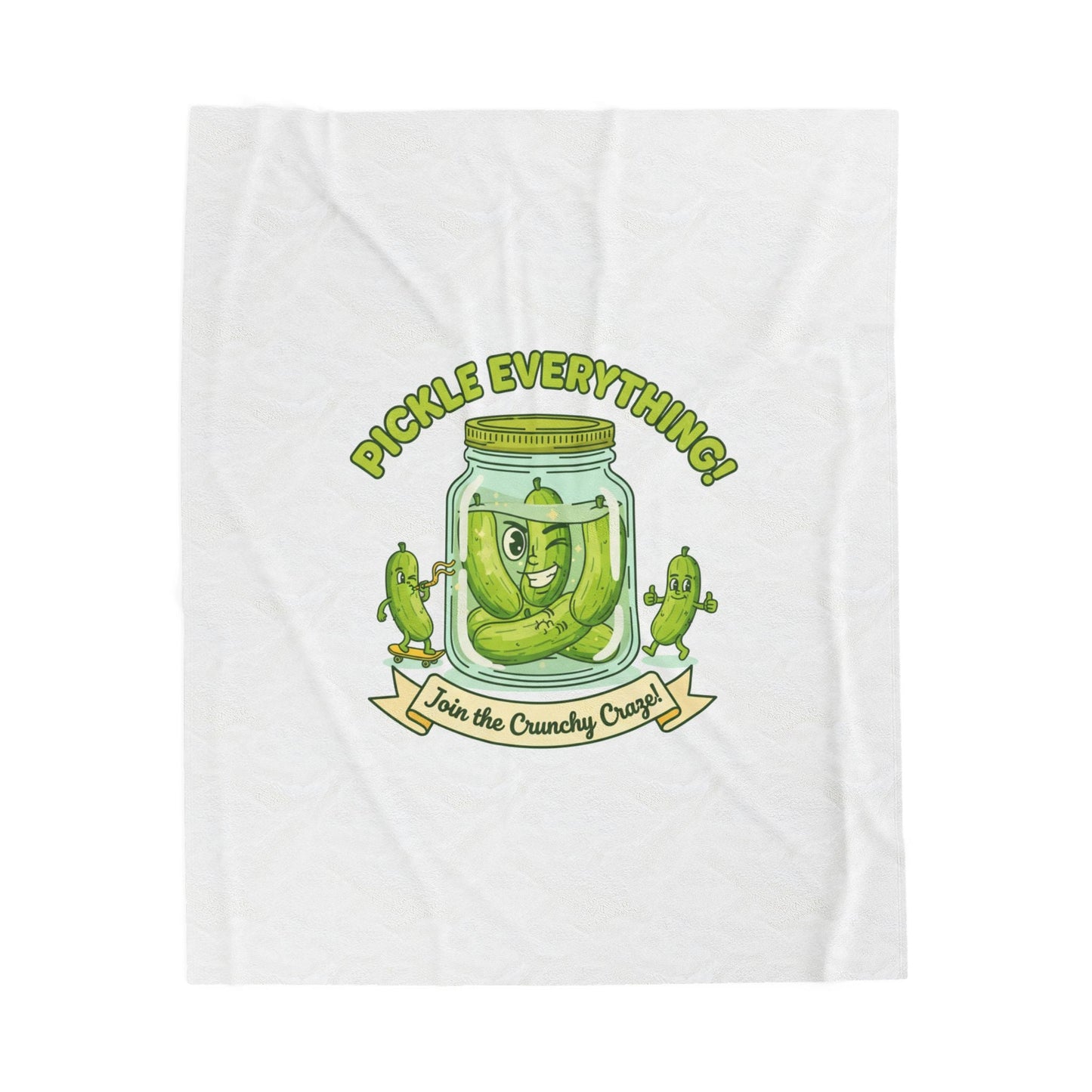 Pickle Everything Jar Design Plush Blanket | Brine Design, Pickle Lover