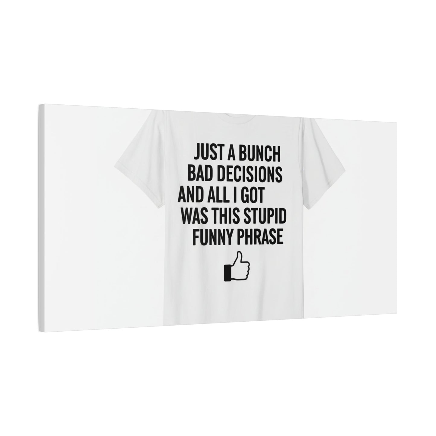 self-deprecating quote Canvas | sarcastic introvert wall art, anxiety humor