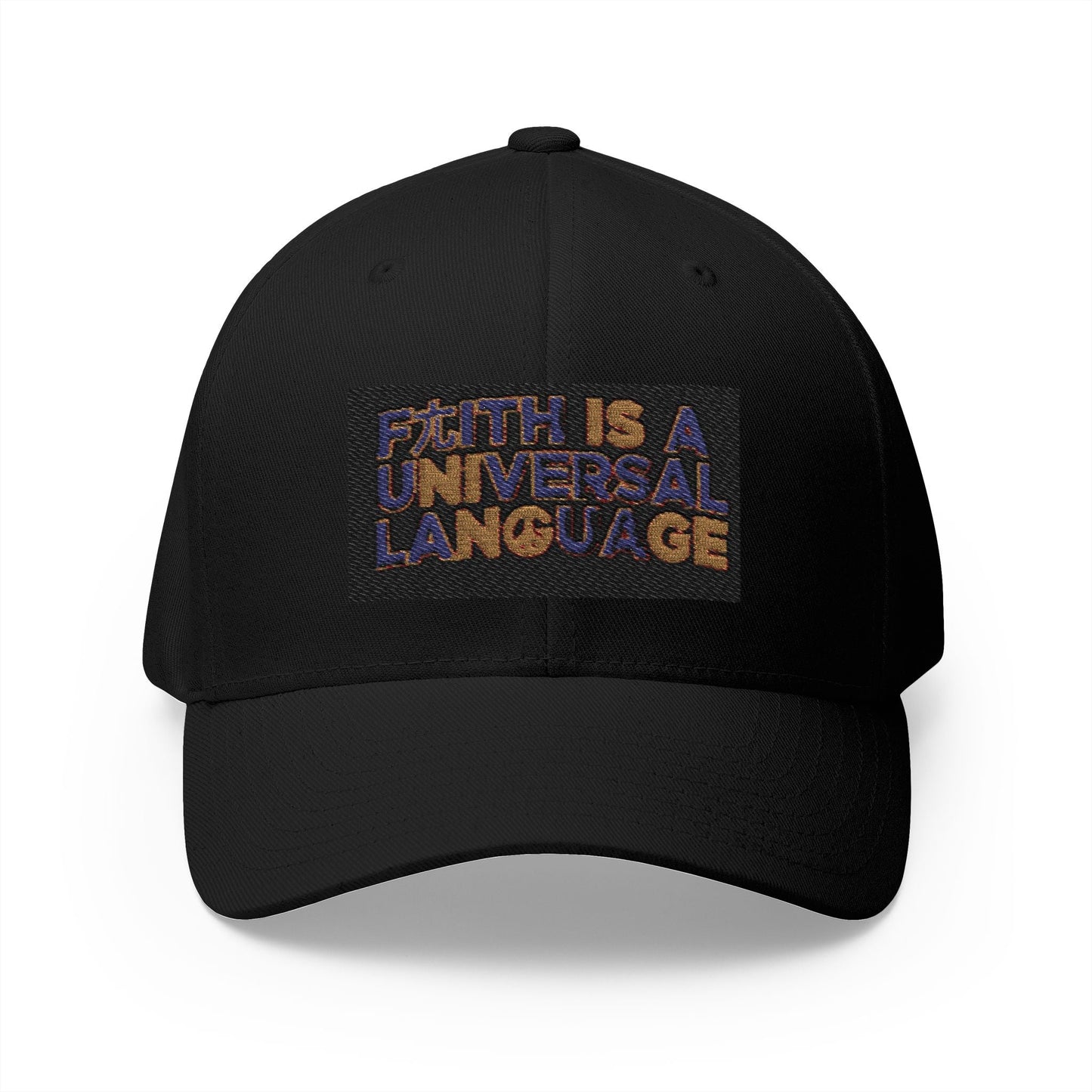 Embroidered 'Faith Is A Universal Language' Closed-Back Cap