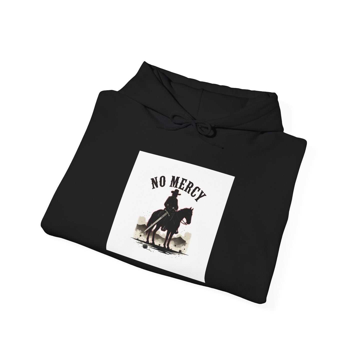 No Mercy Cowboy Skull Hoodie | western skull art, gothic Americana
