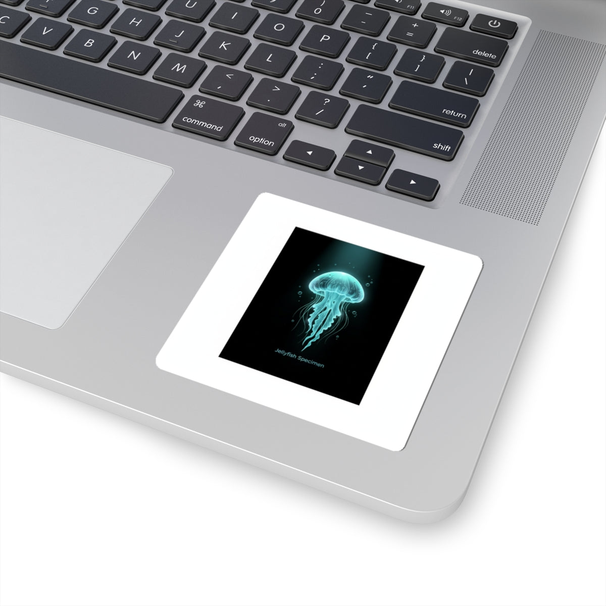 Bioluminescent Jellyfish Sticker | Neon Deep Sea Aesthetic, Glow Blob Design