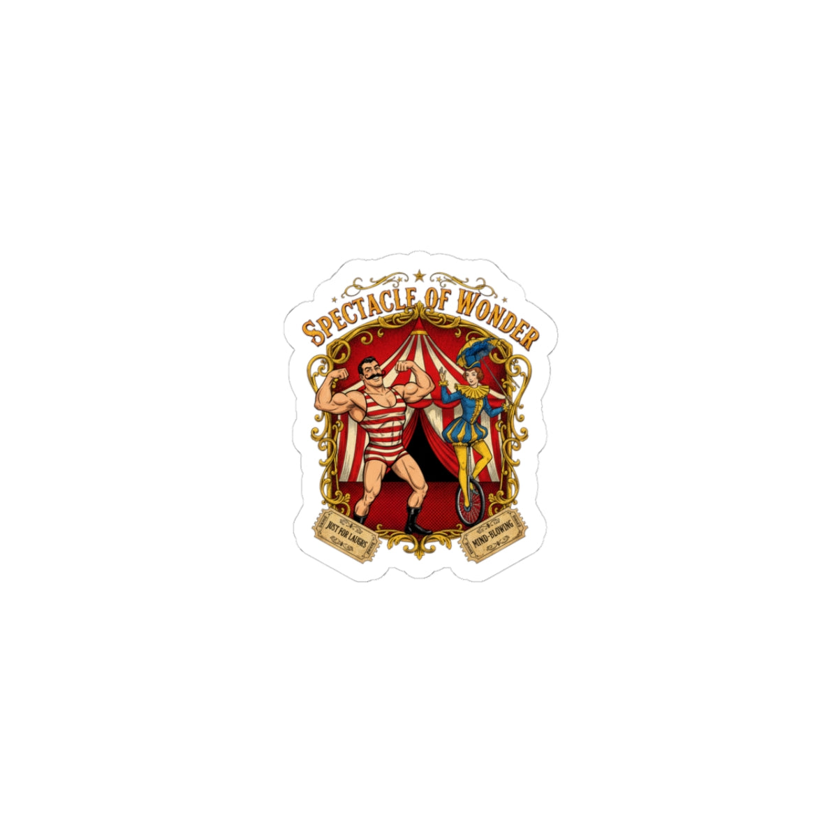 Spectacle of Wonders Circus Sticker | Vintage Carnival Design, Camp Big Top Aesthetic