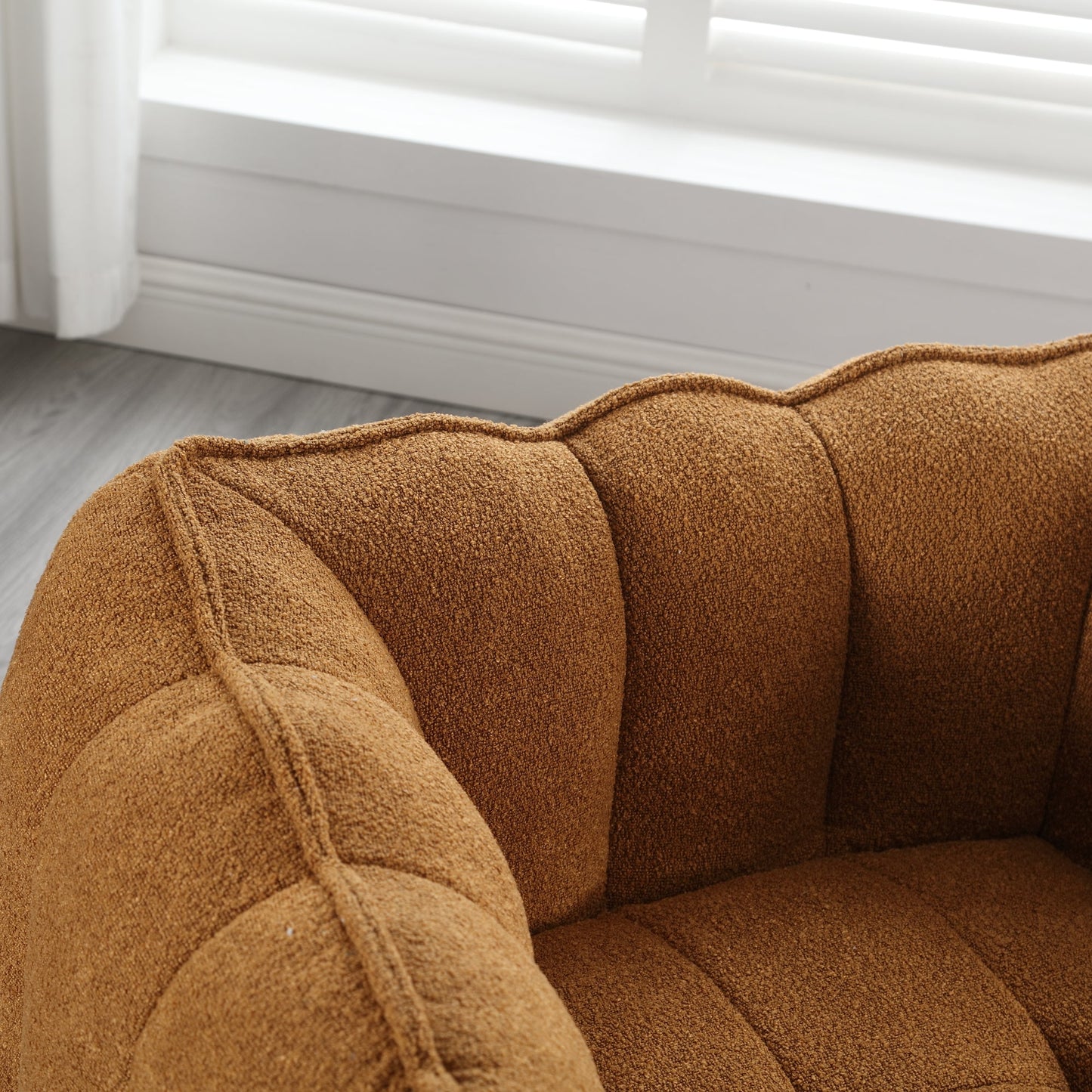 Soft Bean Bag Chair with High Resilient Foam(Chips)for living room and bedroom Comfortable Square Lazy Sofa with Footstool