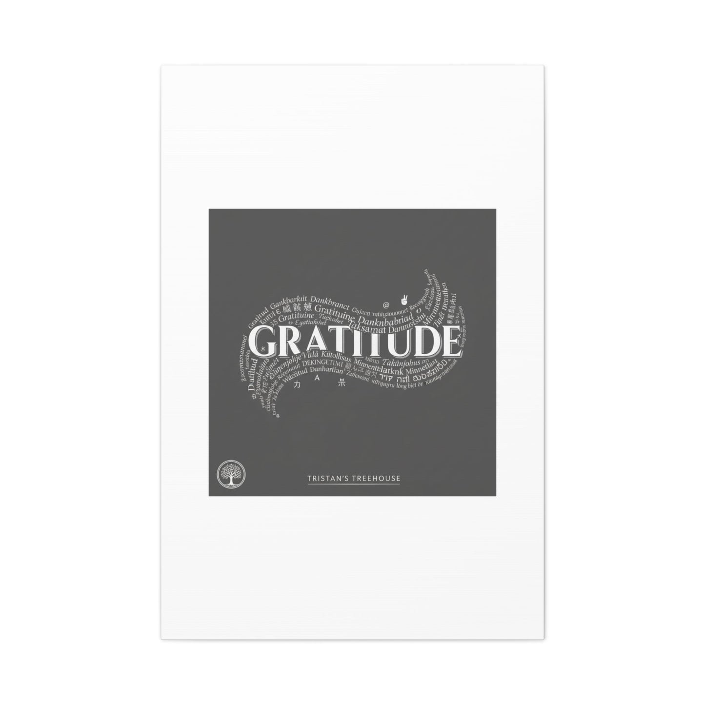 Gratitude Wall Art Matte Canvas | Tiny Treats, sweet uplifting print