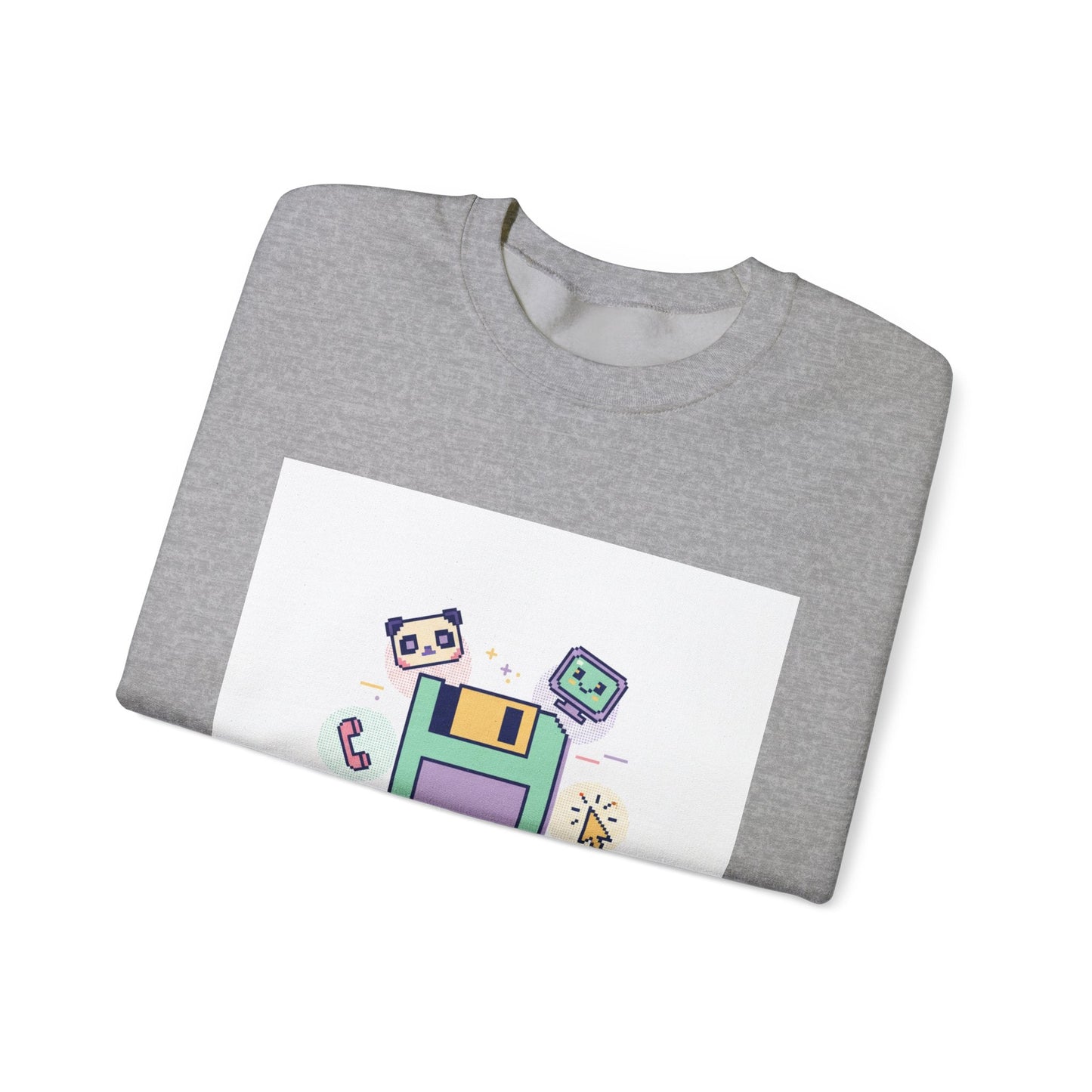 Loading Please Wait Crewneck Sweatshirt | Old Internet Aesthetic, pixel art retro web
