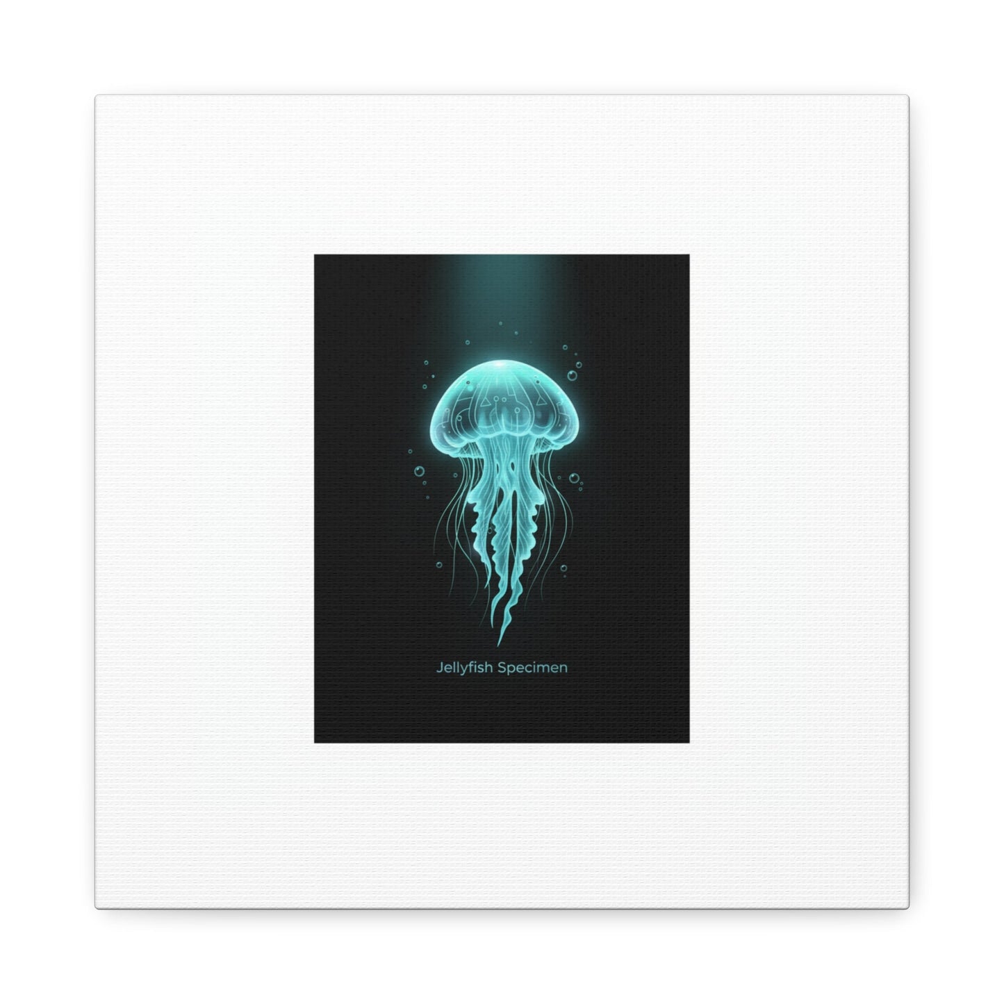 Bioluminescent Jellyfish Art Canvas | Deep Sea Aesthetic, Neon Glow