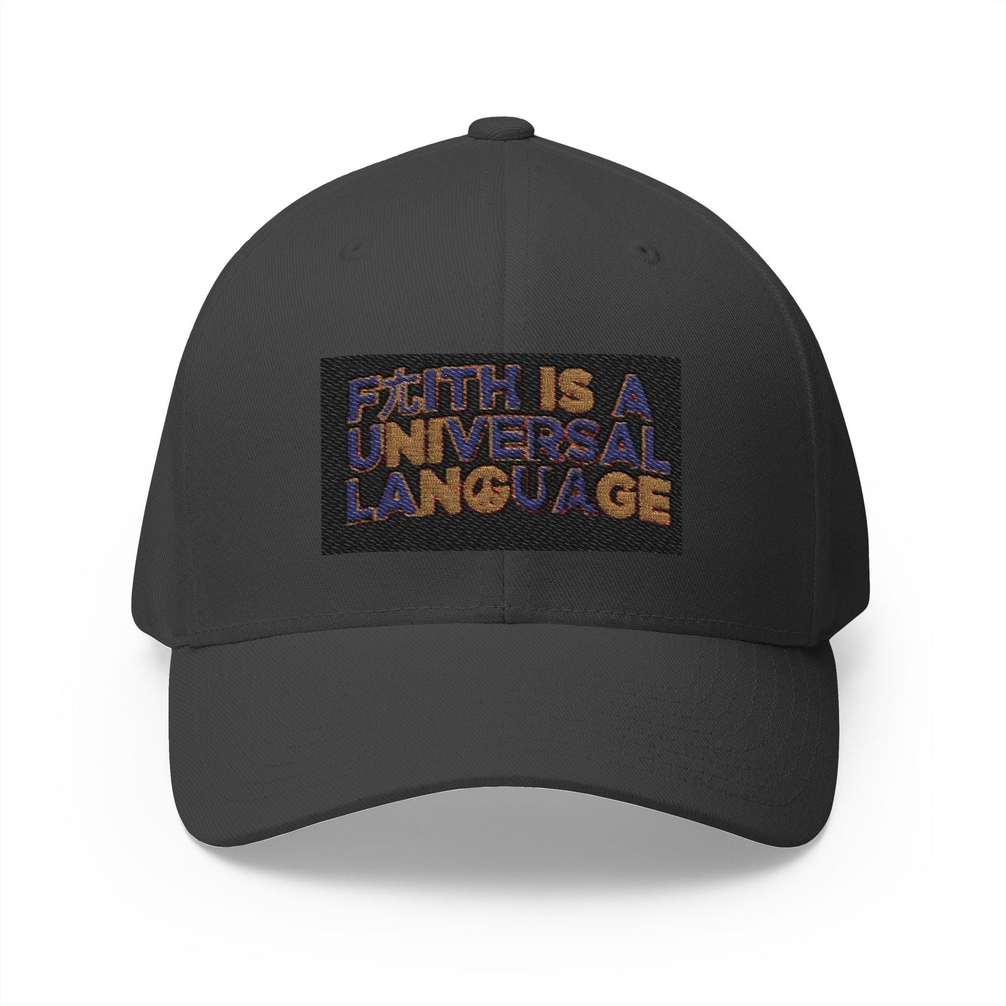 Embroidered 'Faith Is A Universal Language' Closed-Back Cap