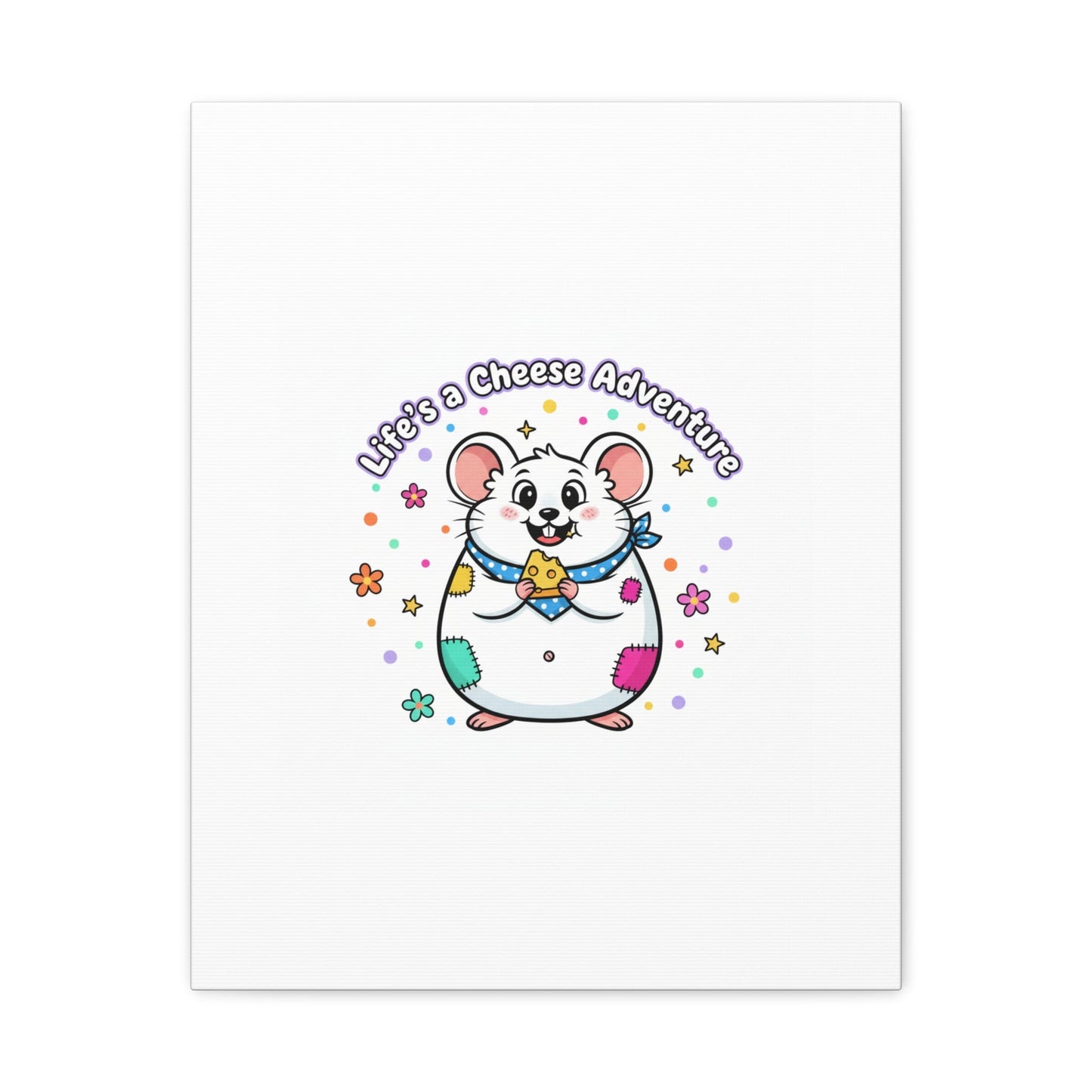 Life's a Cheese Adventure Canvas | Rodent-Core rat art print