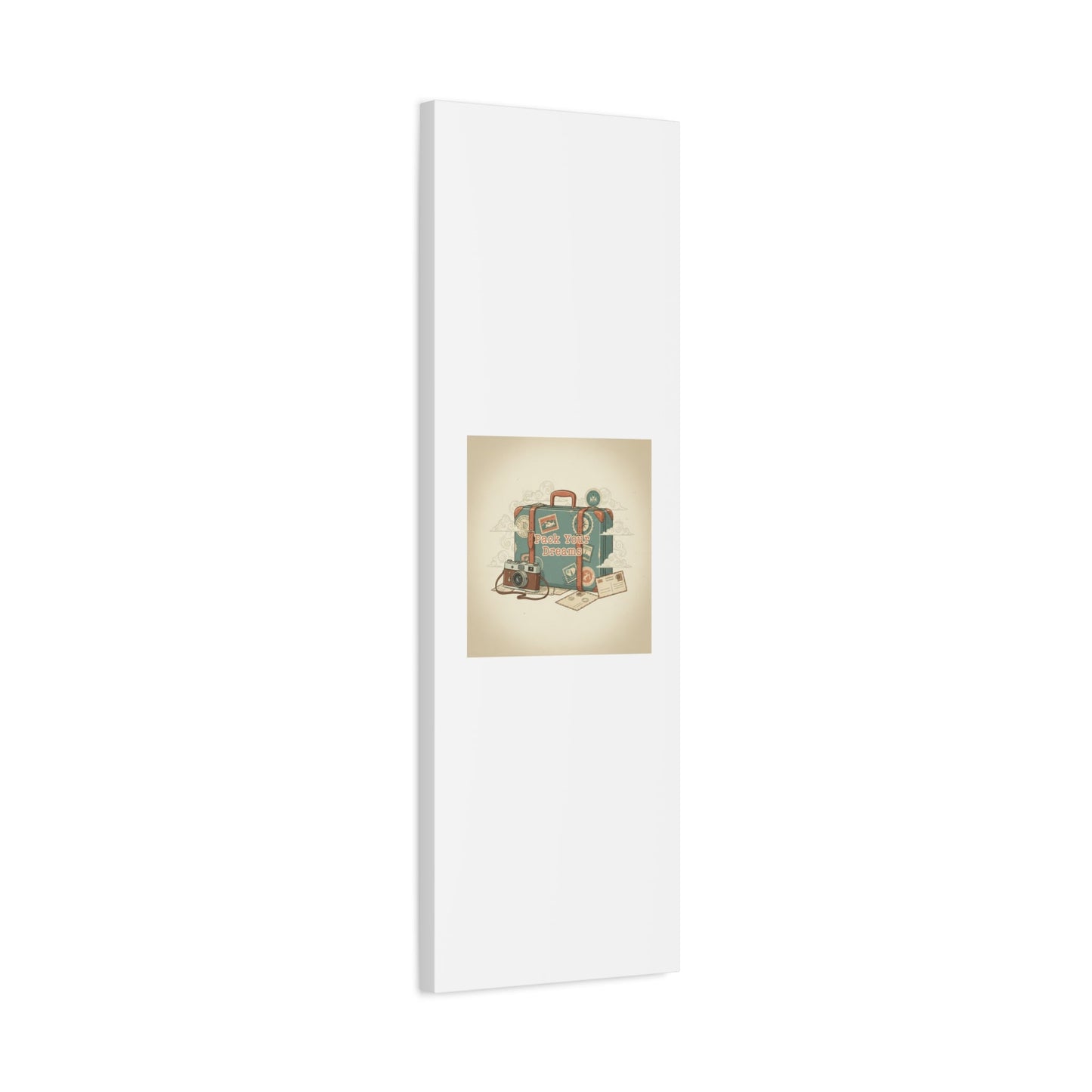 Pack Your Dreams Canvas | Retro Travel Postcard, Wanderlust Passport Stamp Art