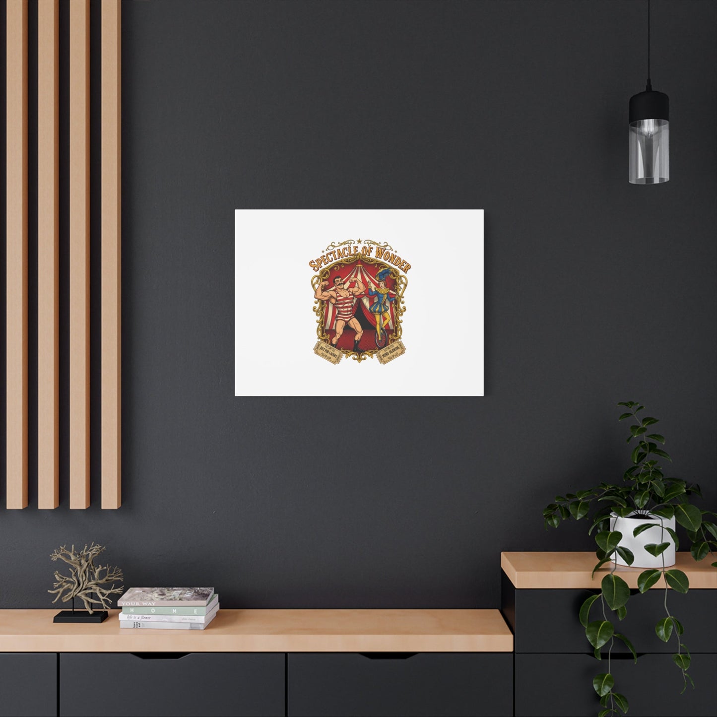 Spectacle of Wonder Circus Art Print, Canvas | Vintage Carnival Design